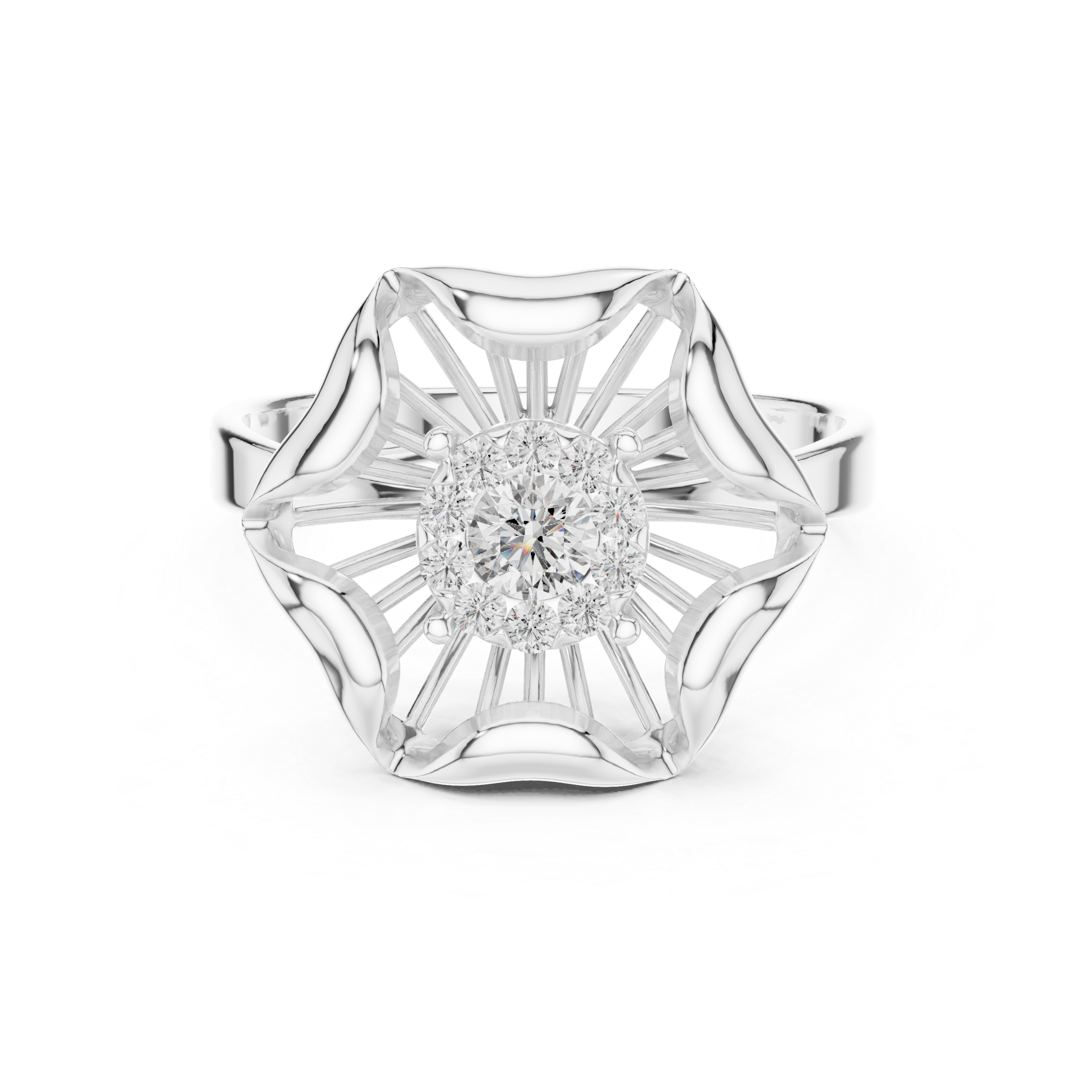 Stylish anniversary ring featuring sparkling stone accents.