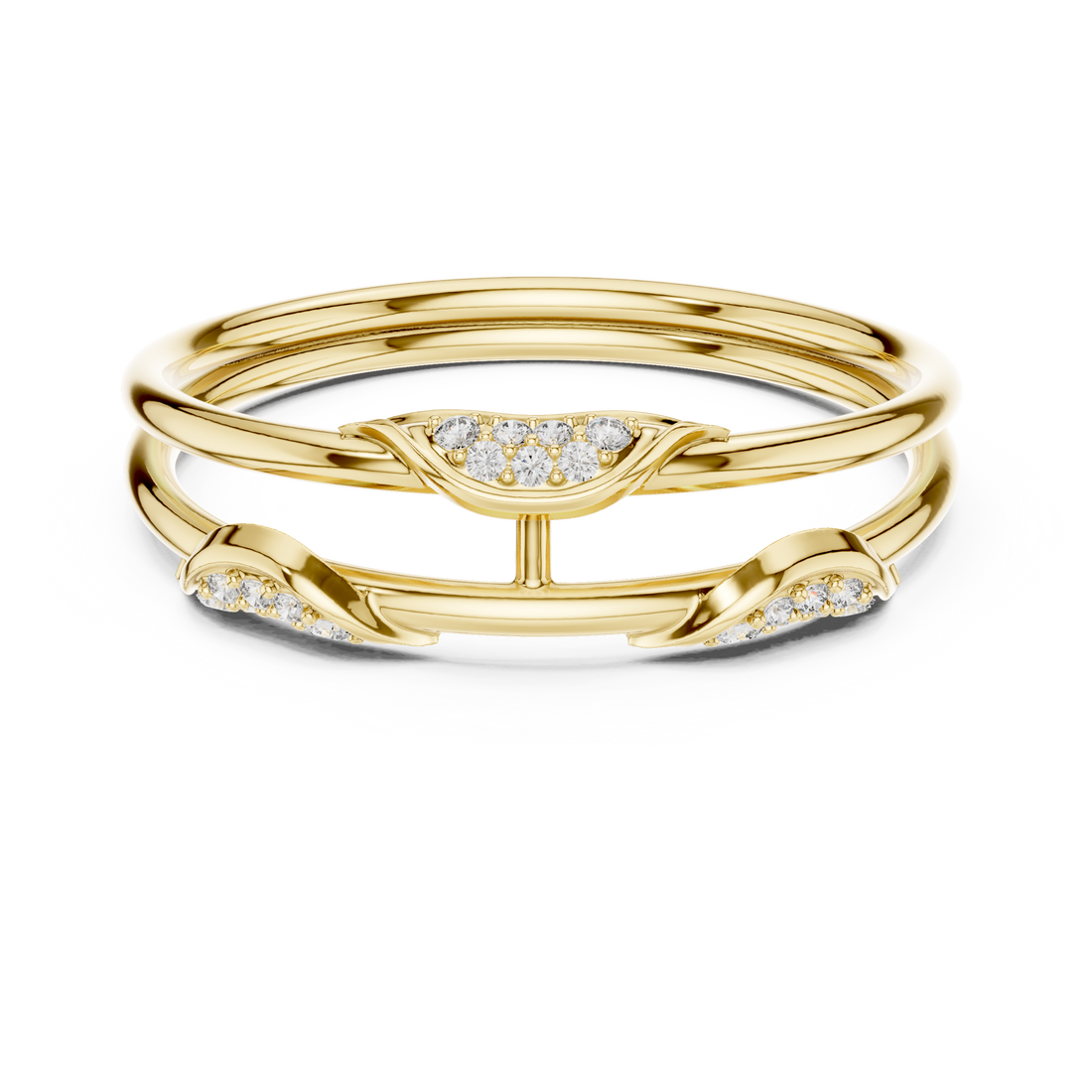 Eternity diamond ring with continuous sparkle.