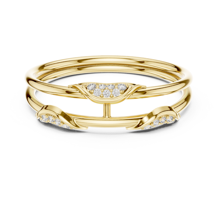 Eternity diamond ring with continuous sparkle.