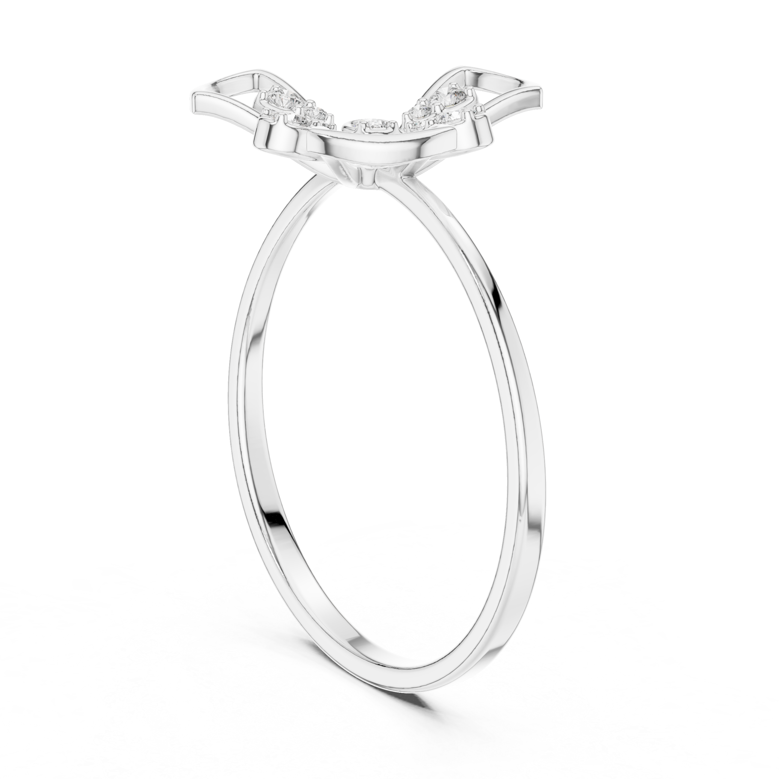 Diamond hoop earrings with sparkling stones.