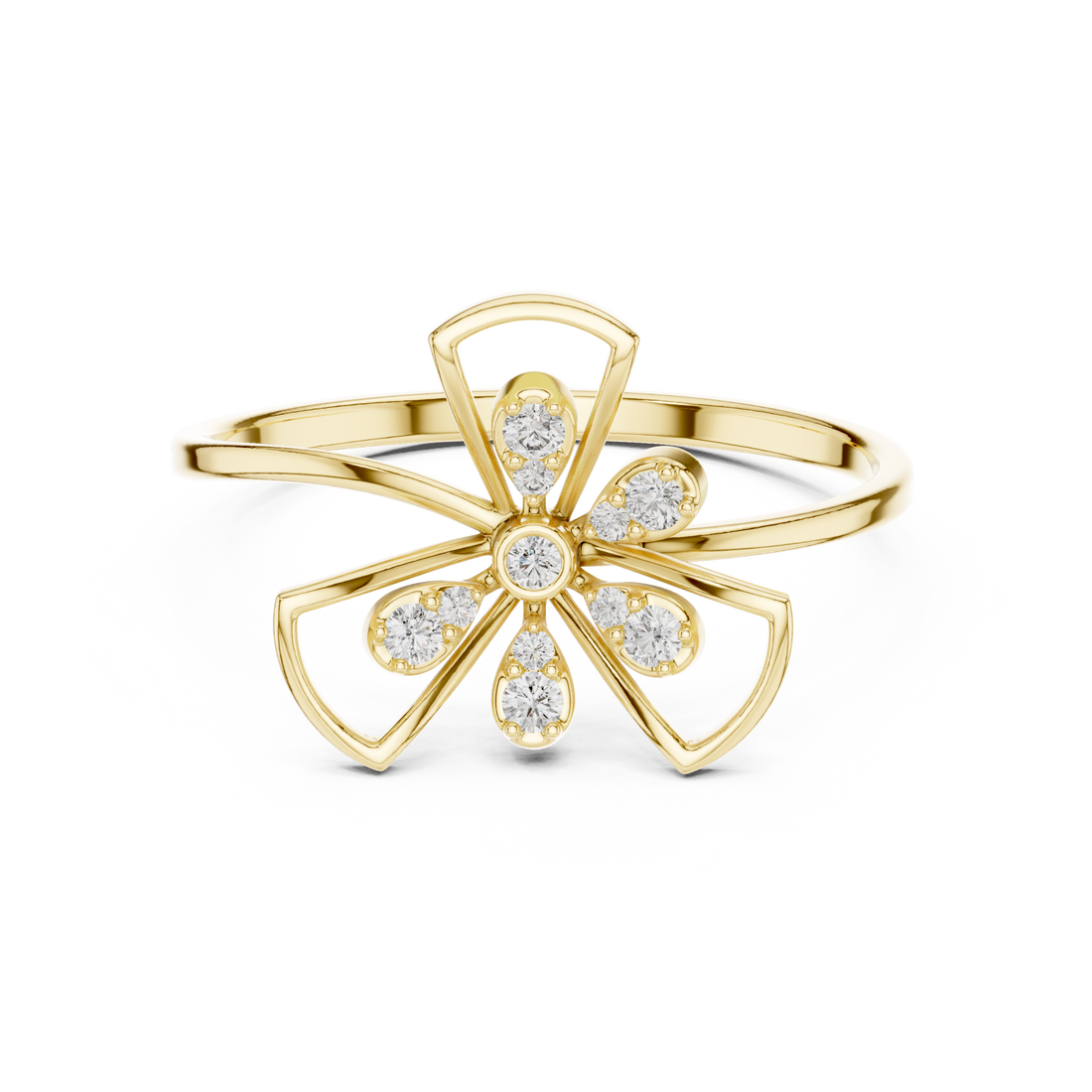 Diamond pendant necklace with delicate chain.