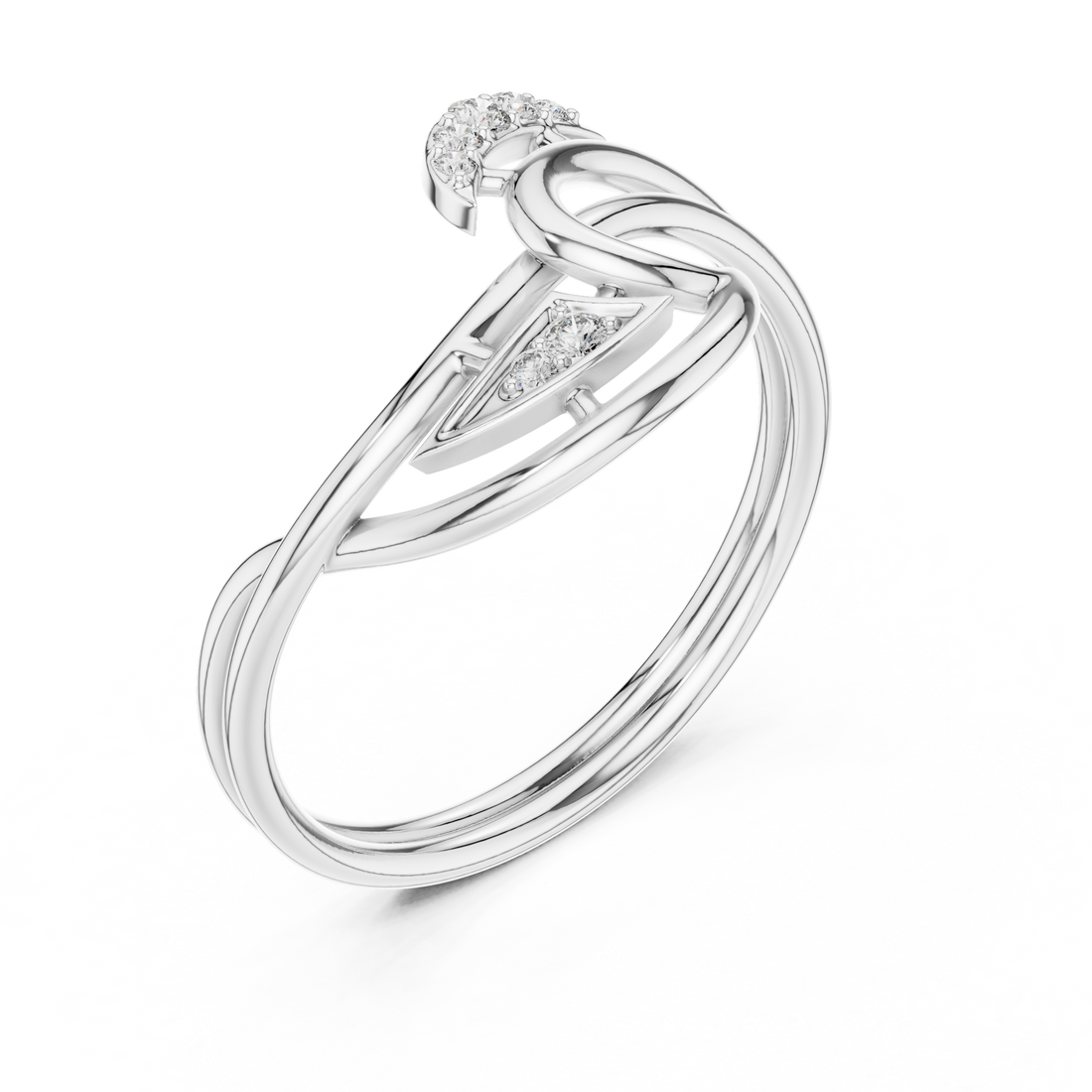 Diamond nose pin with small solitaire stone.