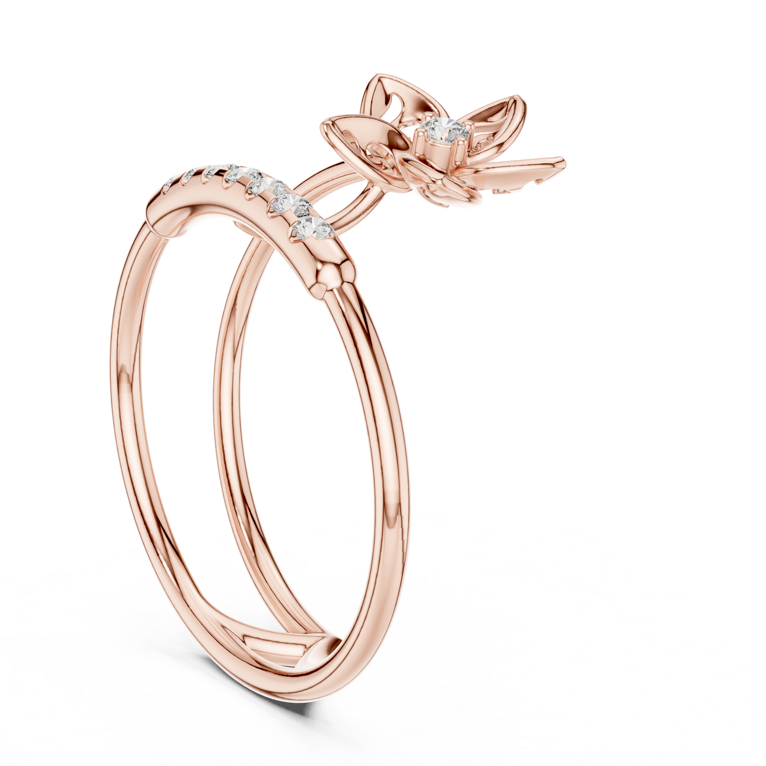 Men's gold wedding band with brushed finish.