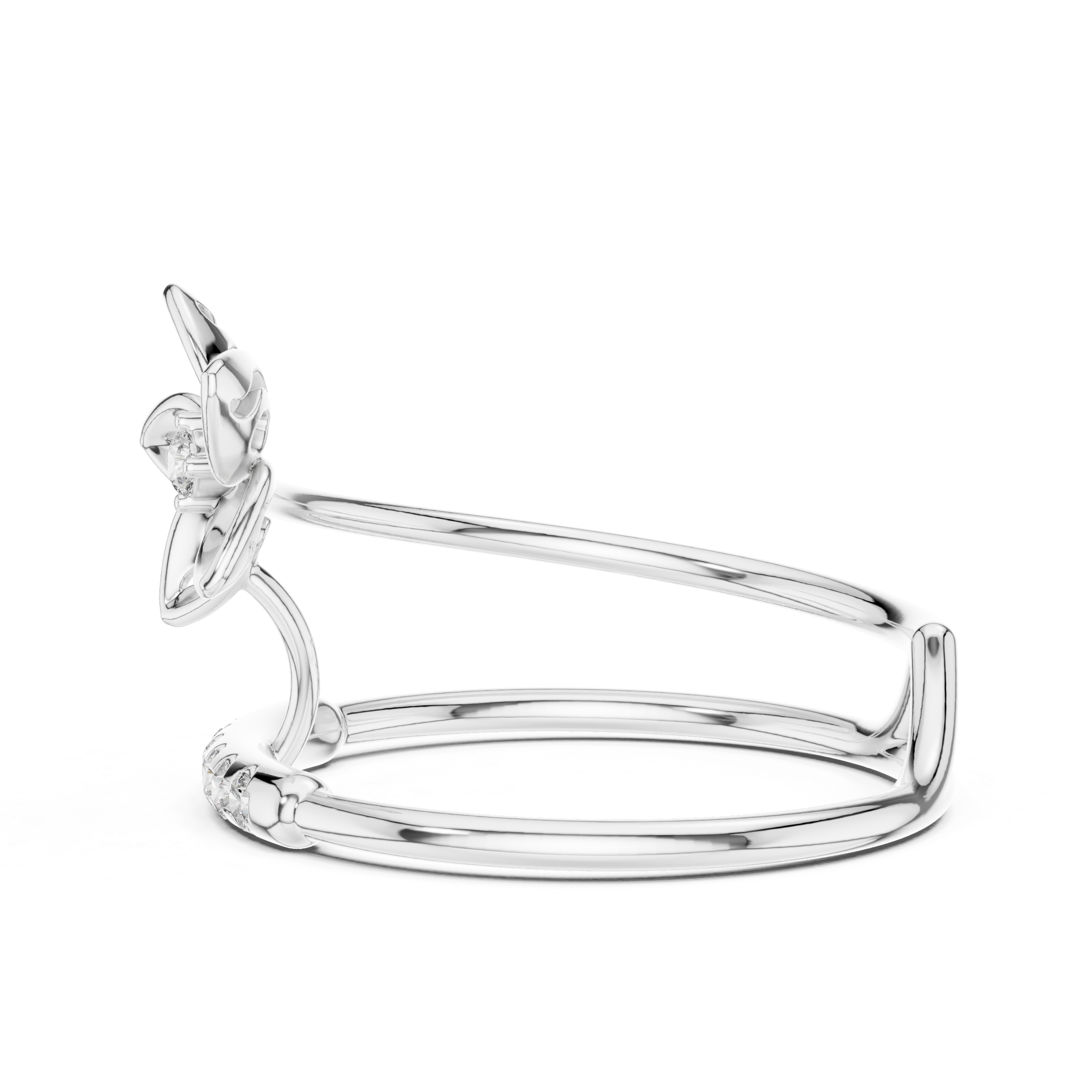 Children's gold bracelet with lightweight design.