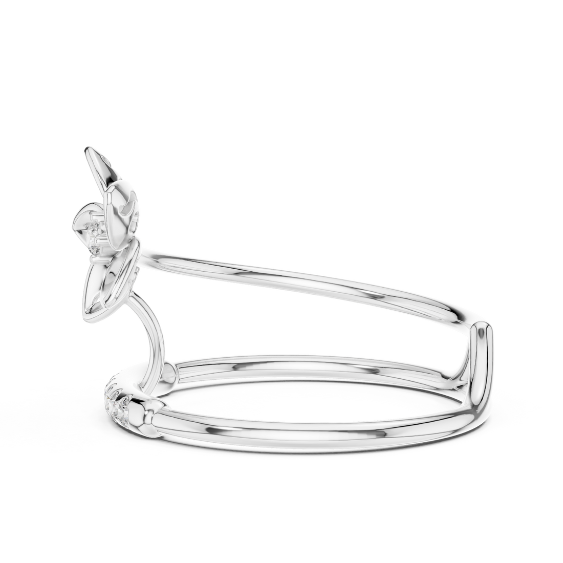 Children's gold bracelet with lightweight design.
