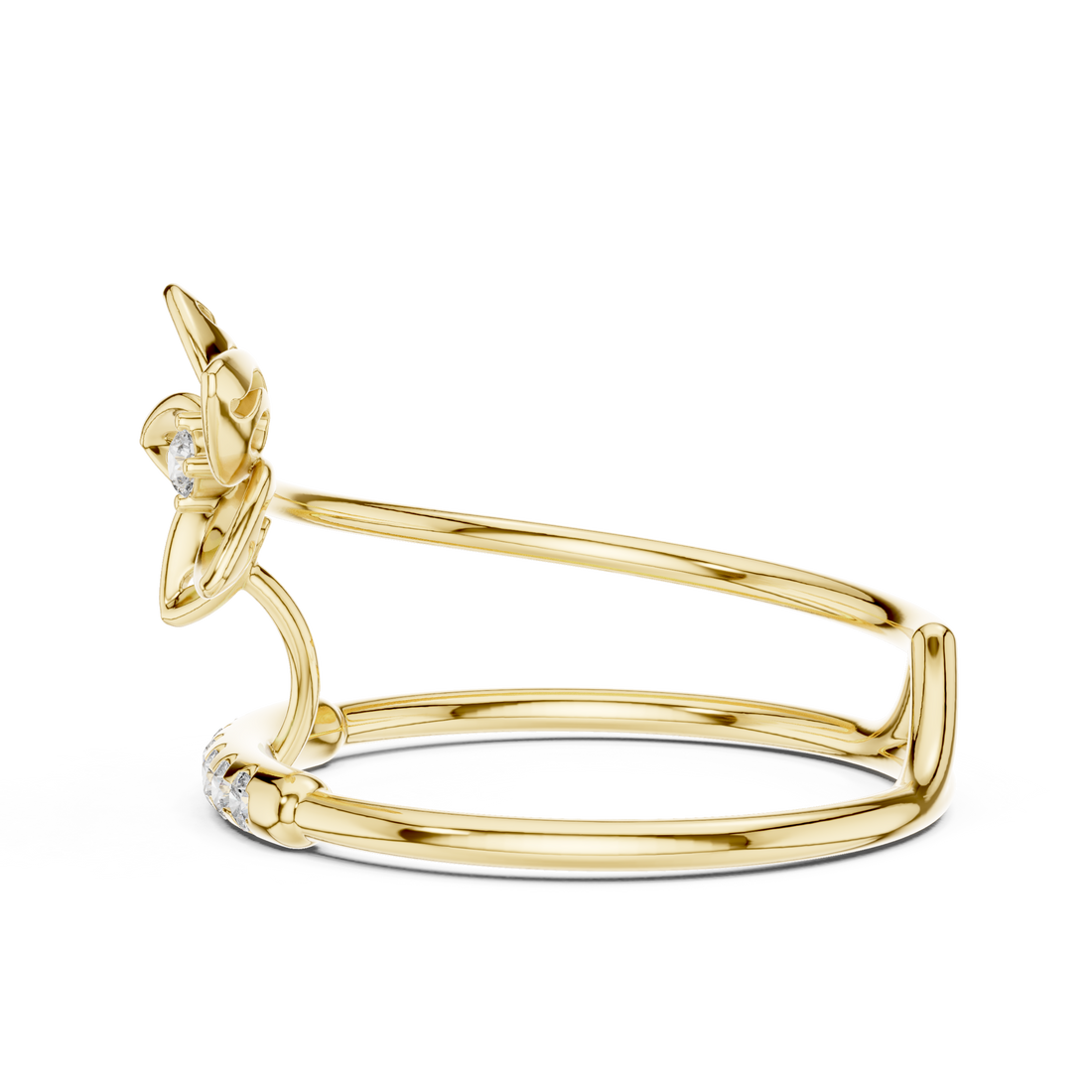 Adjustable baby ring with smooth edges.