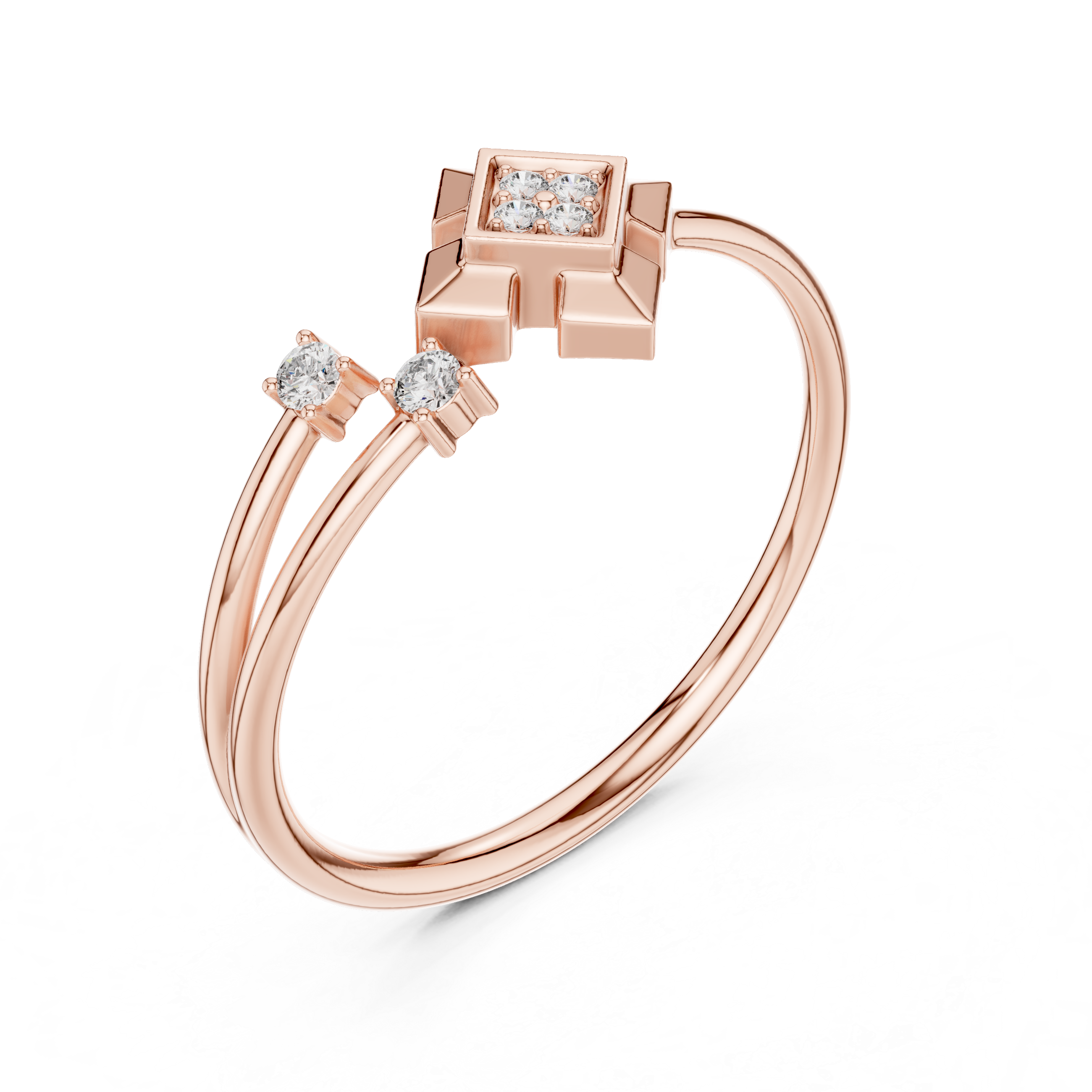 Adjustable open ring with modern look.