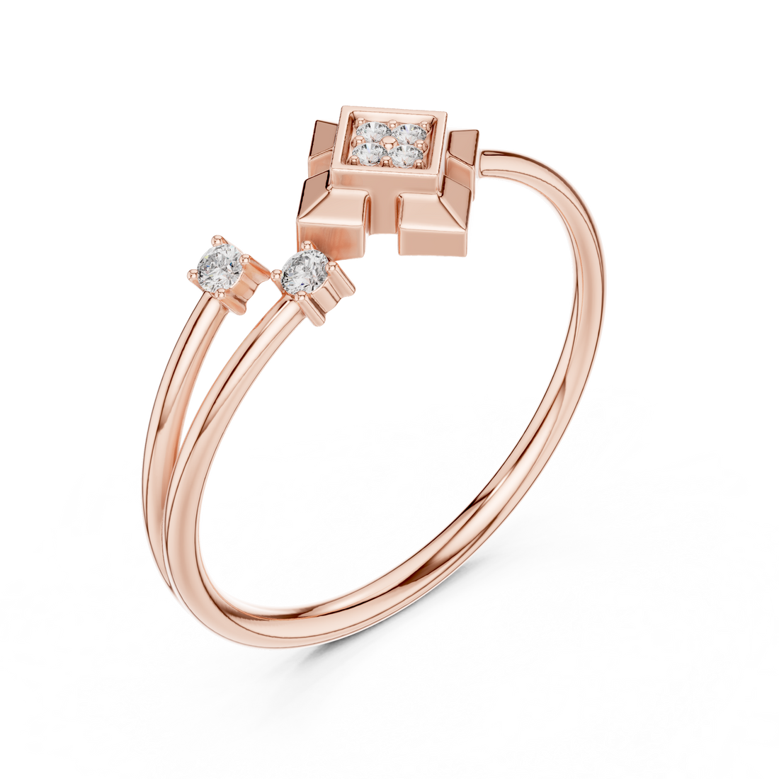 Adjustable open ring with modern look.
