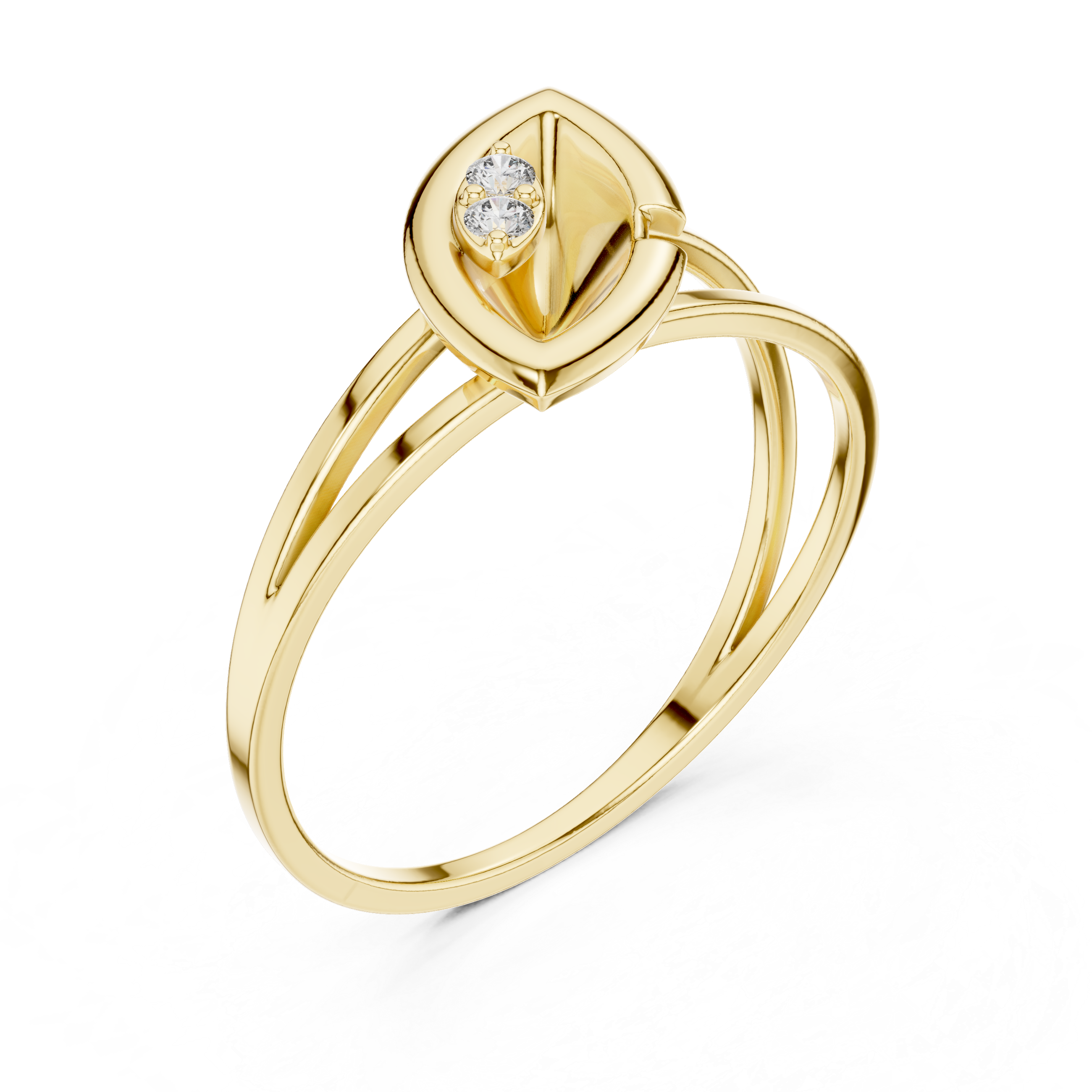 Engagement jewellery set with modern style.