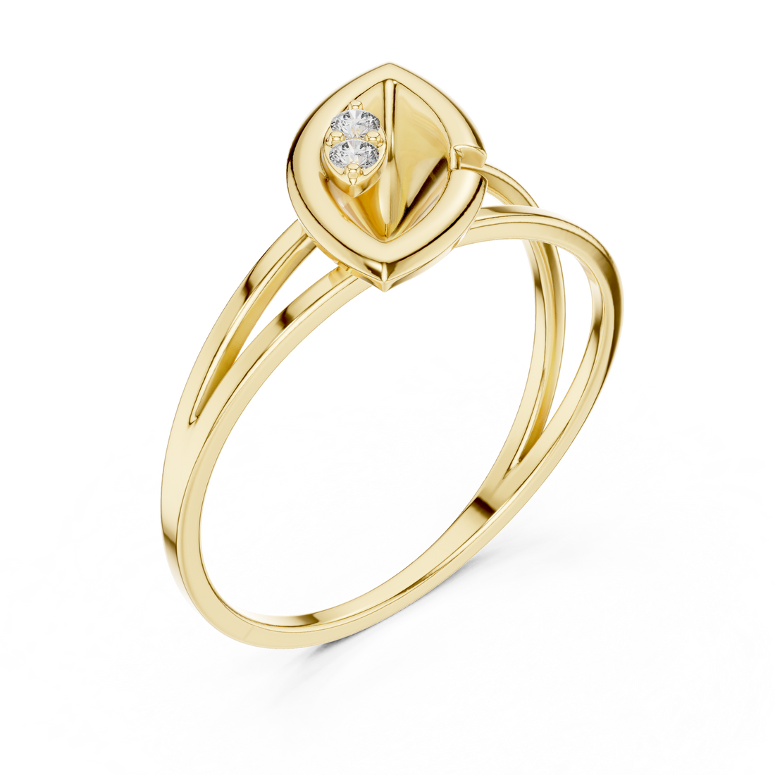 Engagement jewellery set with modern style.