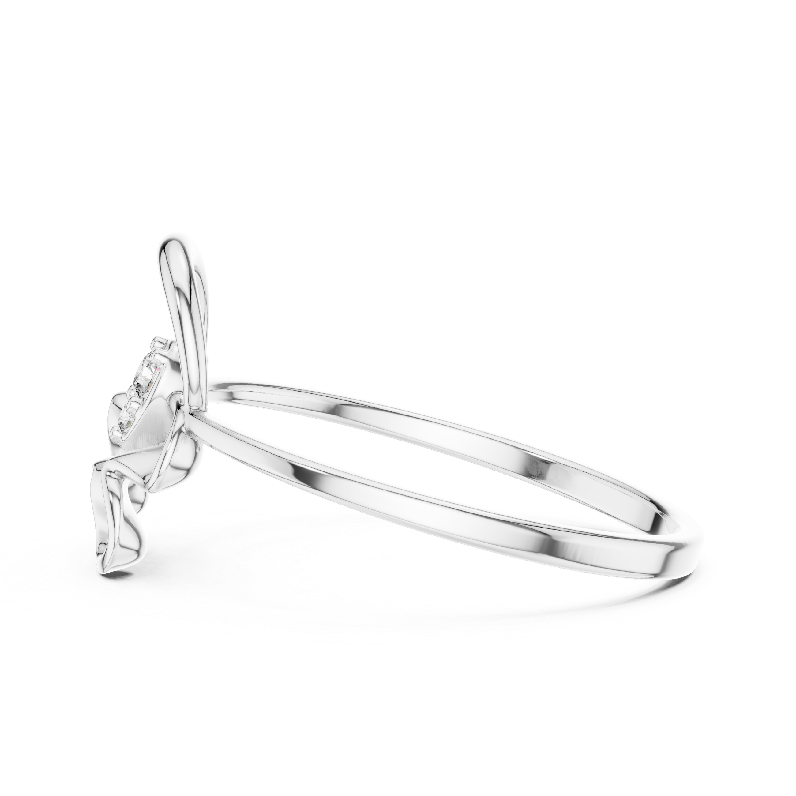 Eternity band with diamond circle.