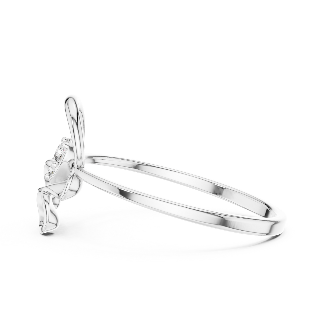 Eternity band with diamond circle.