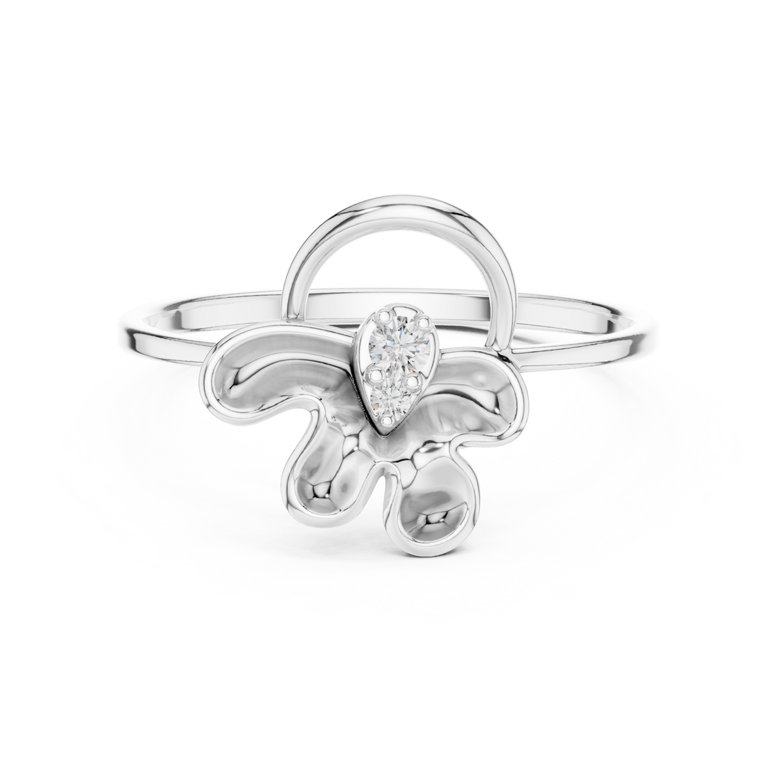 Anniversary ring with sparkling stones.