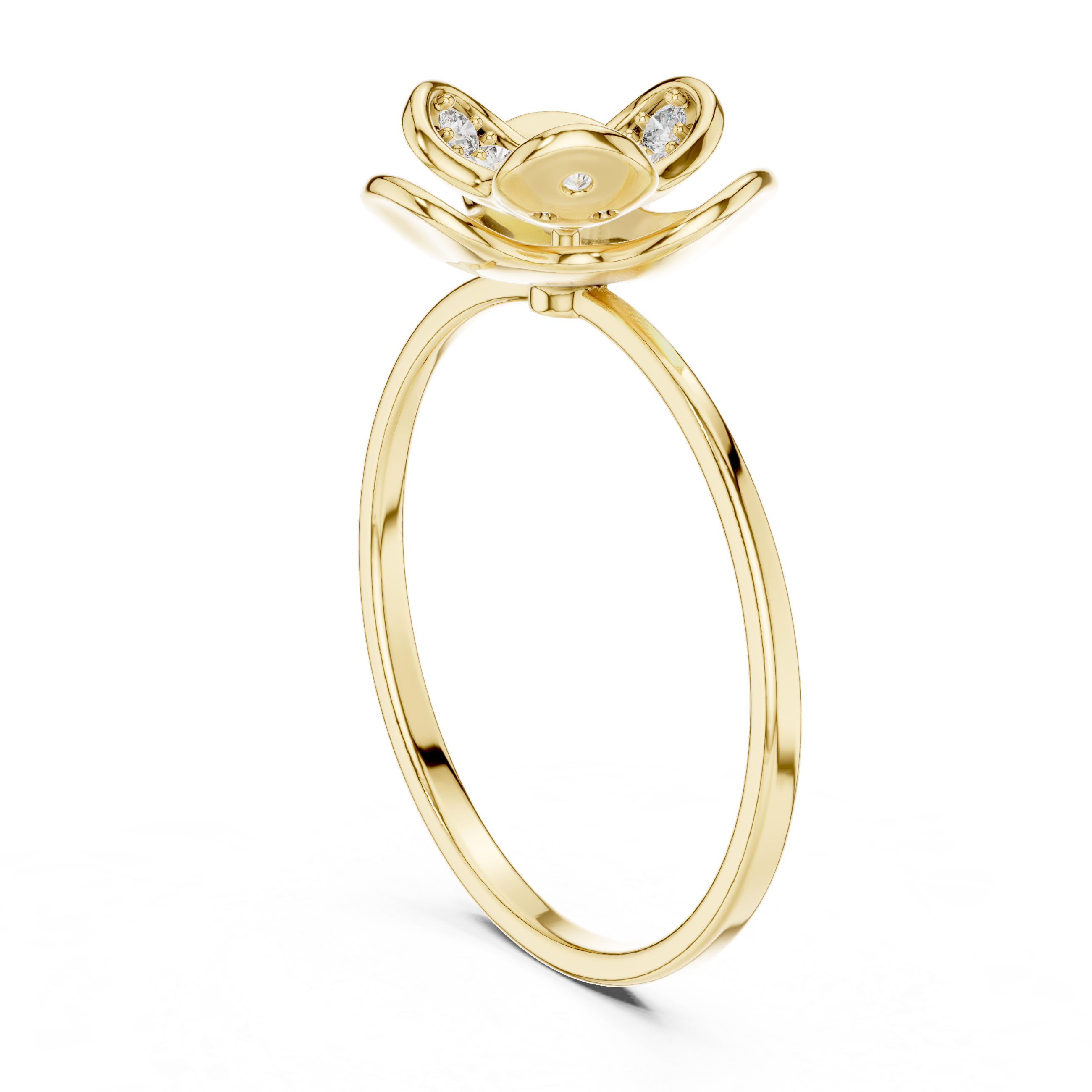 Gold bangle with smooth polished finish.
