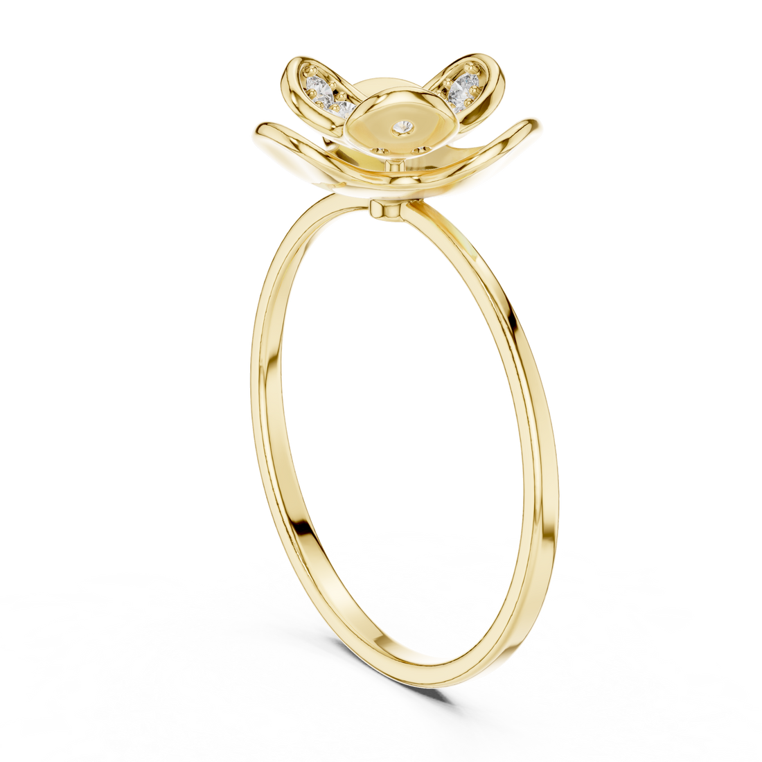 Gold bangle with smooth polished finish.