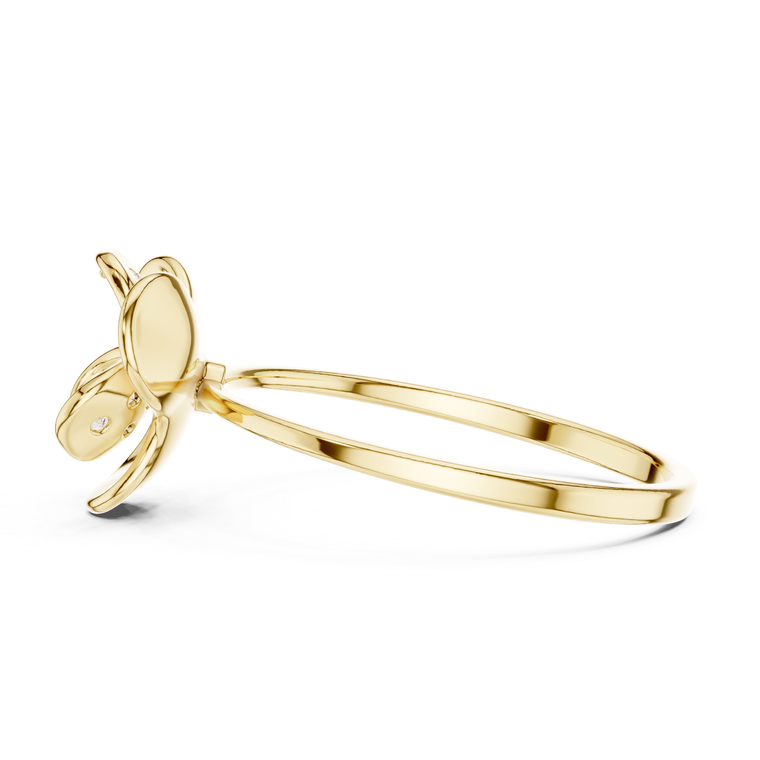 Engraved gold bangle with patterns.