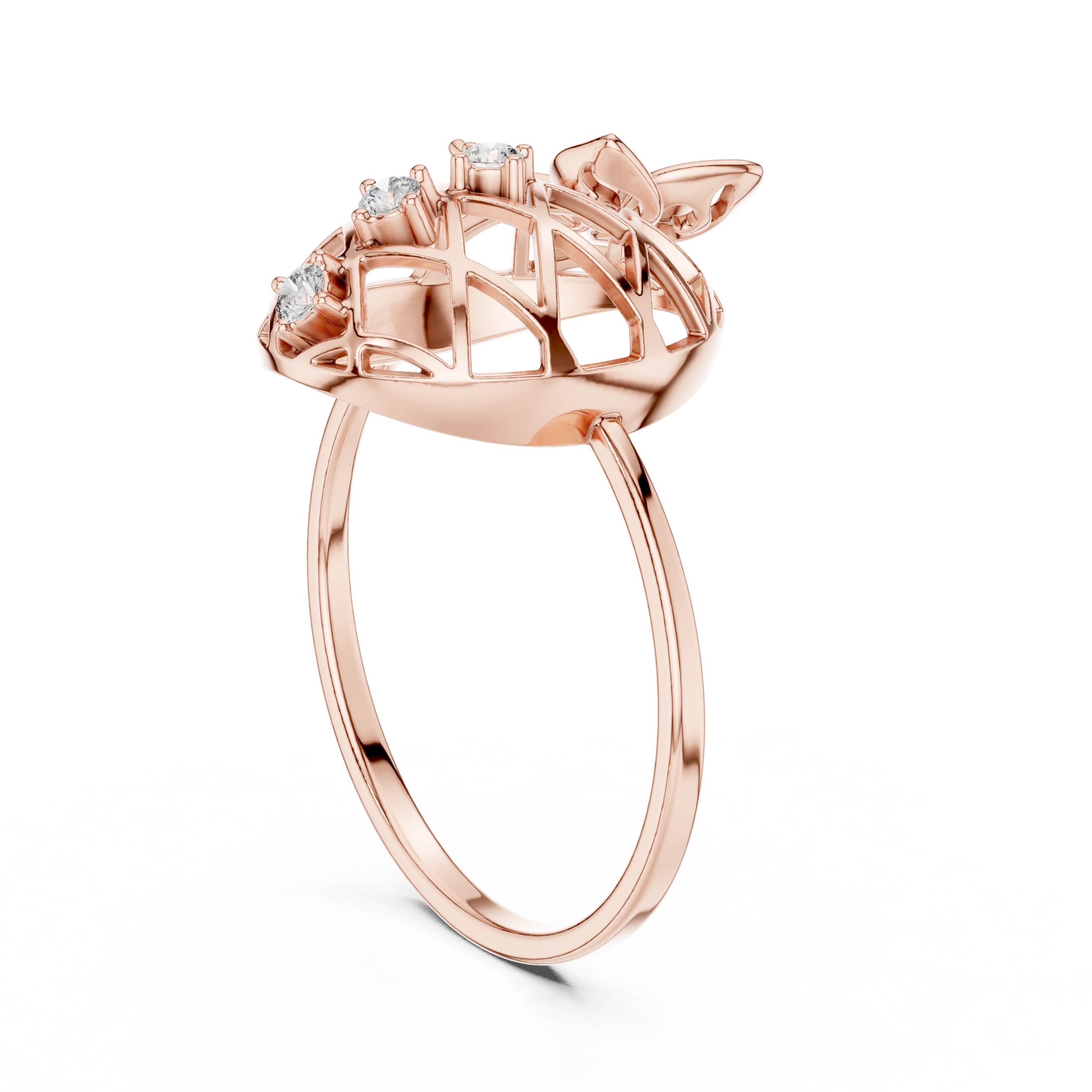 Emerald-cut diamond ring with classic prong setting.