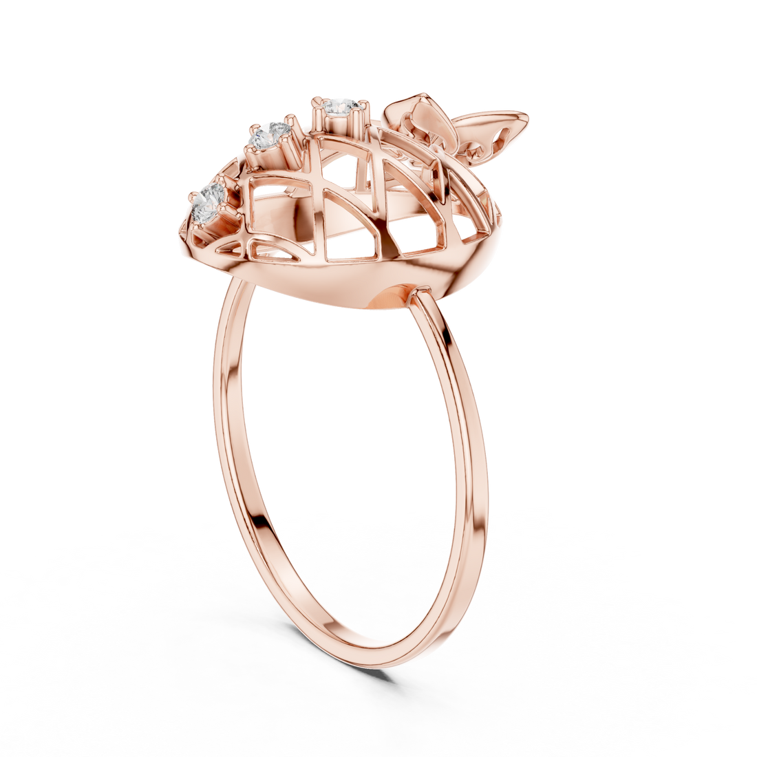 Emerald-cut diamond ring with classic prong setting.