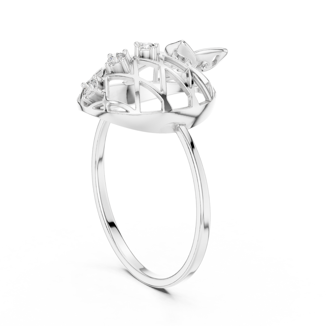 Dual-tone gold ring with modern layered design.