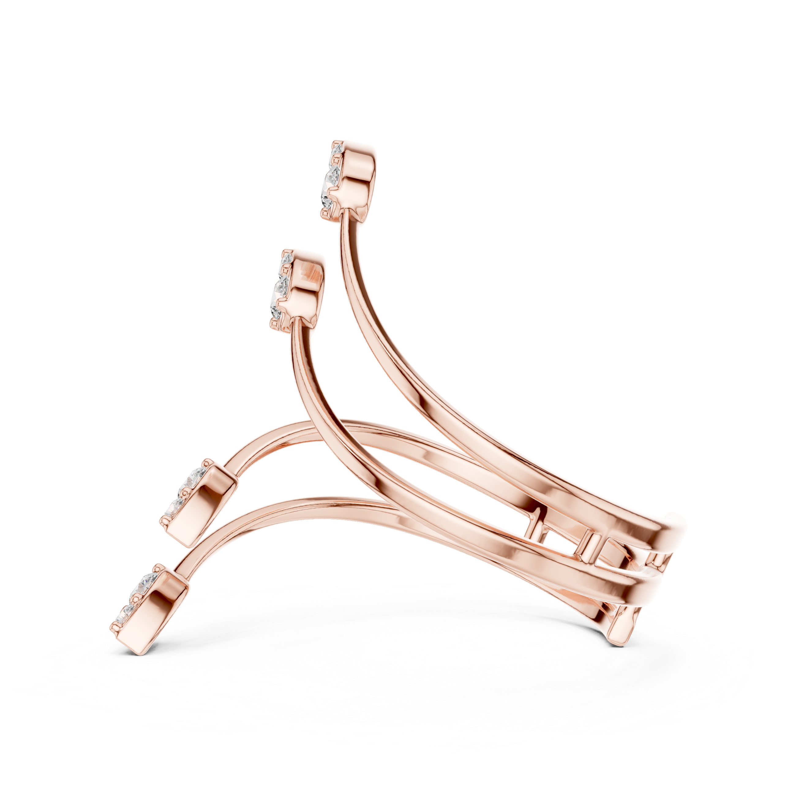 Slim diamond bracelet with sparkling stones.