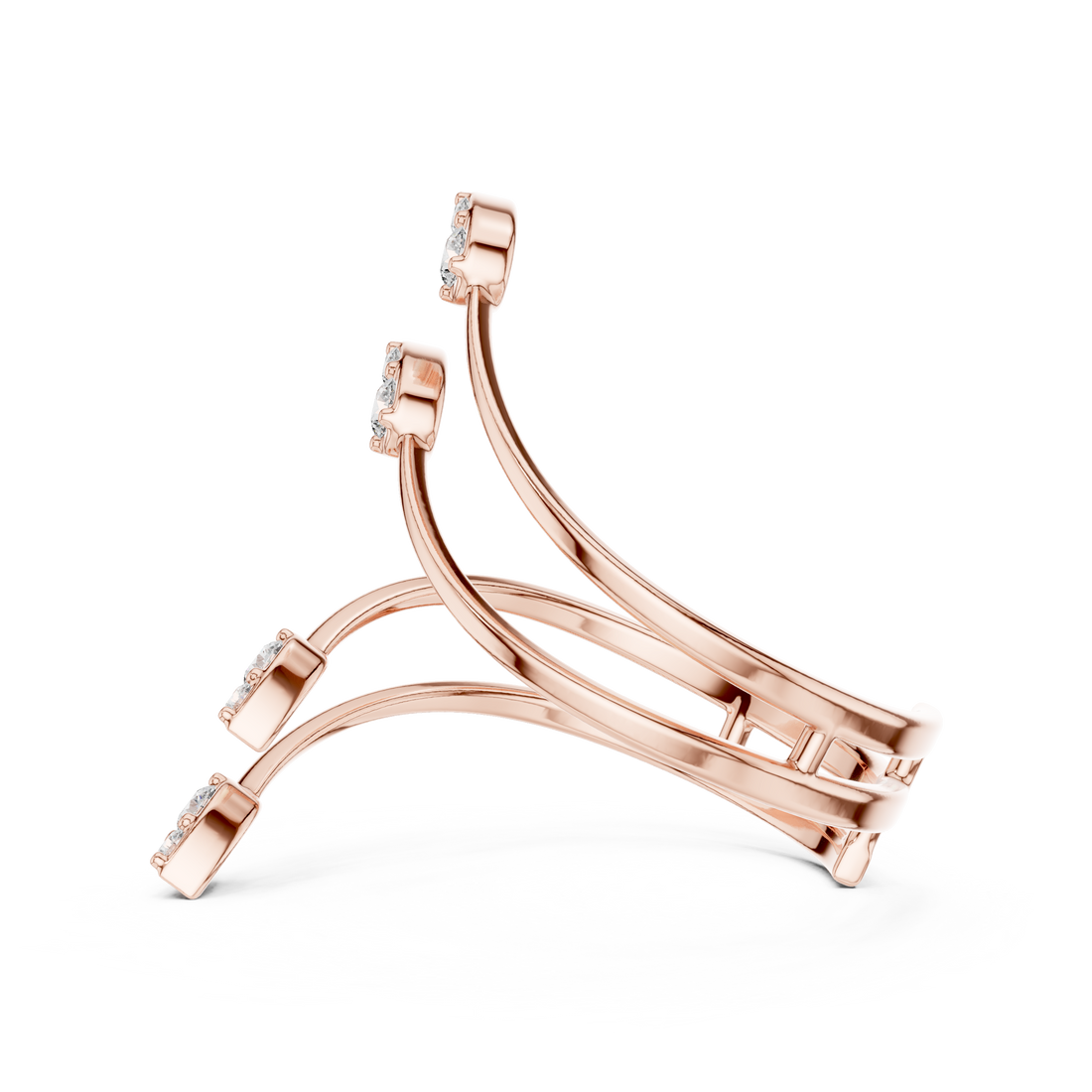 Slim diamond bracelet with sparkling stones.