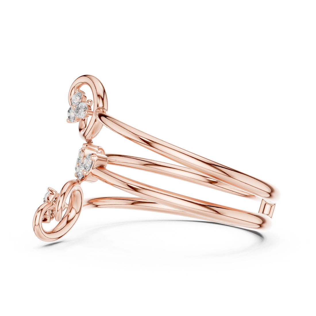 Floral nose ring with decorative detail.
