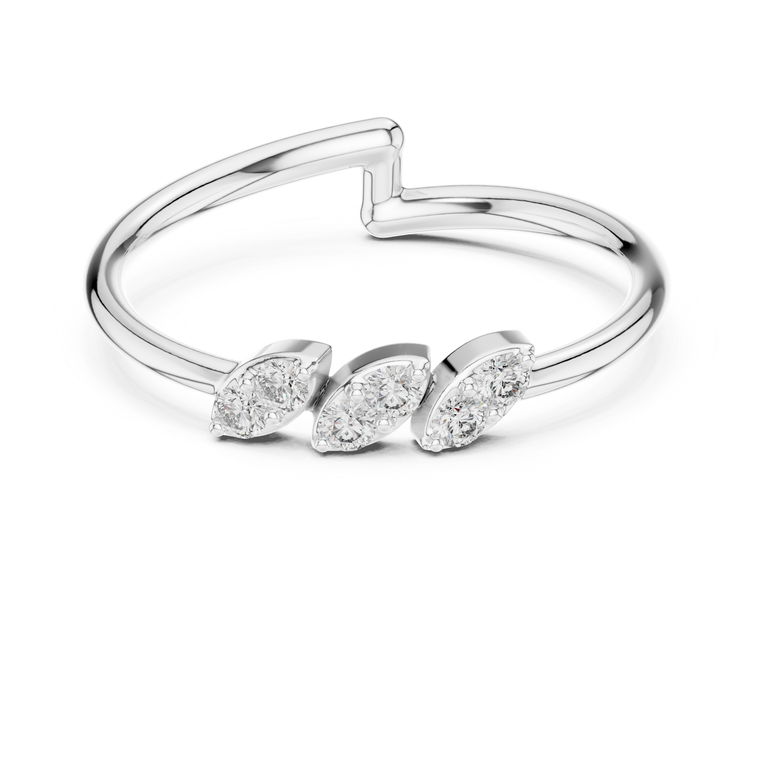 Men's gold band ring with matte finish.