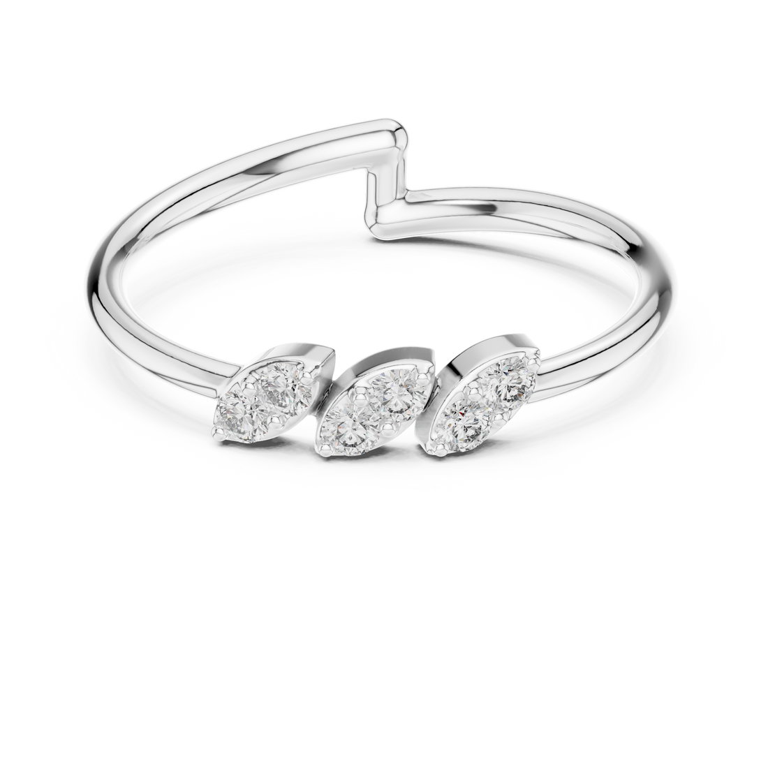 Men's gold band ring with matte finish.