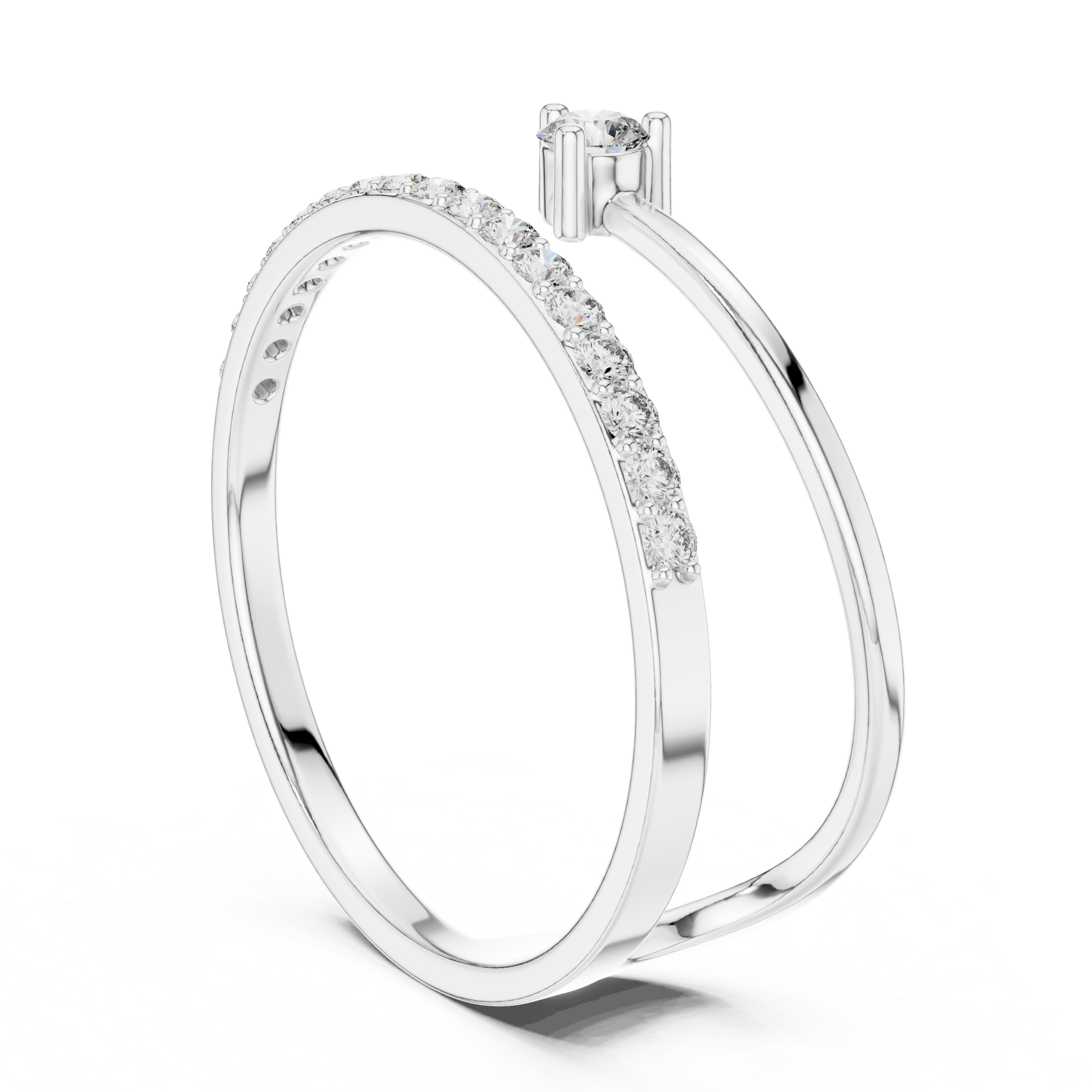 Adjustable baby ring with rounded edges.