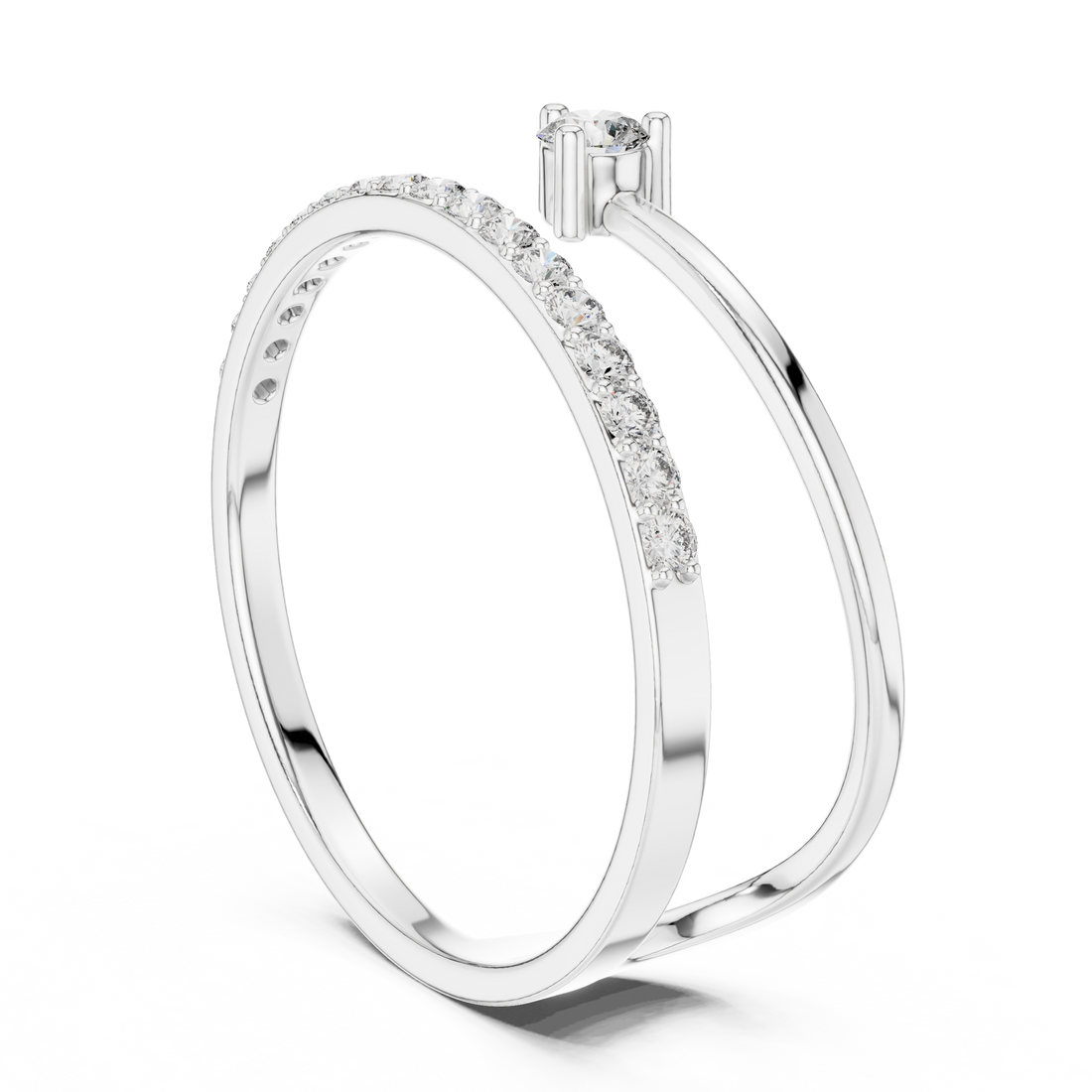 Adjustable baby ring with rounded edges.