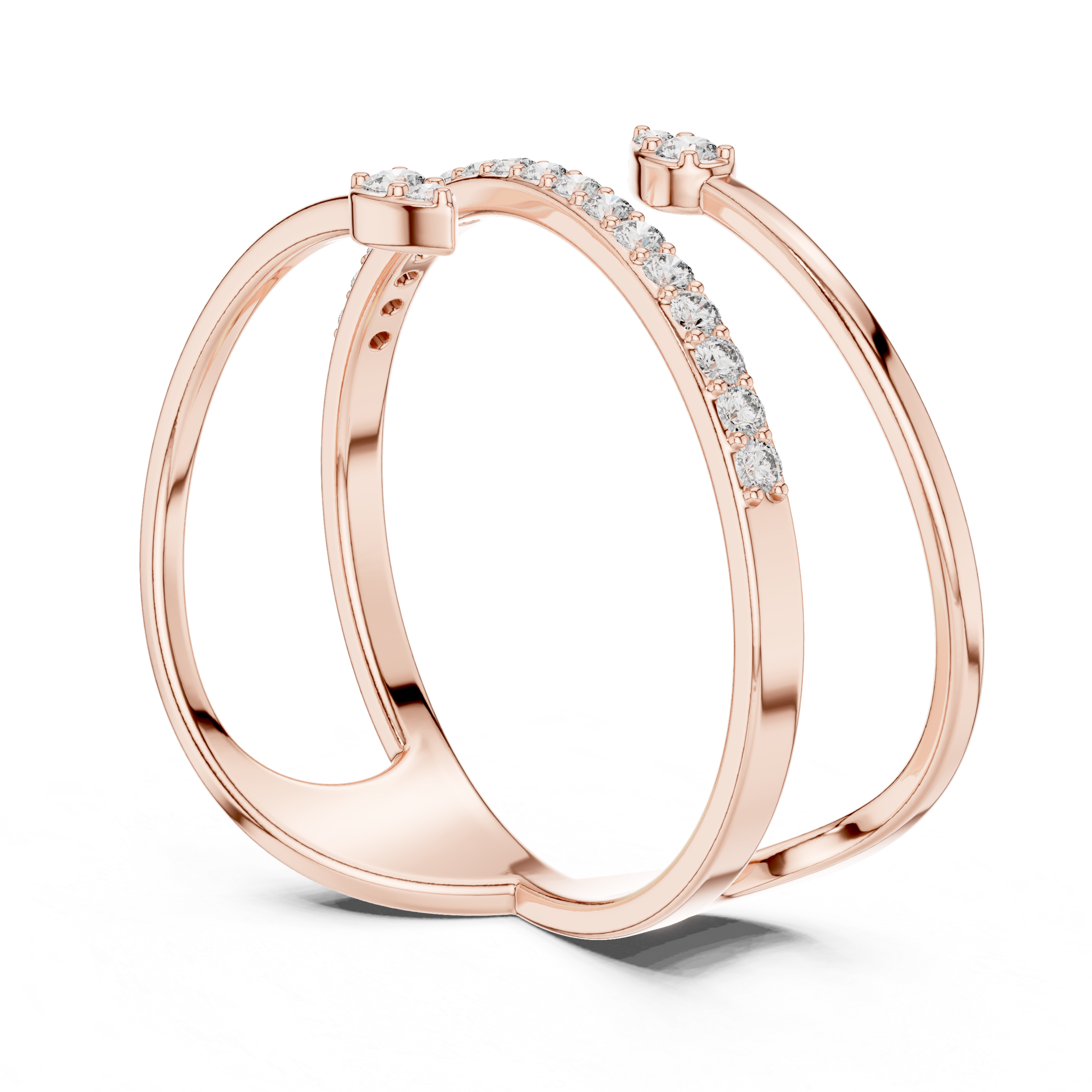 Ear cuff earrings with sleek metal wrap.