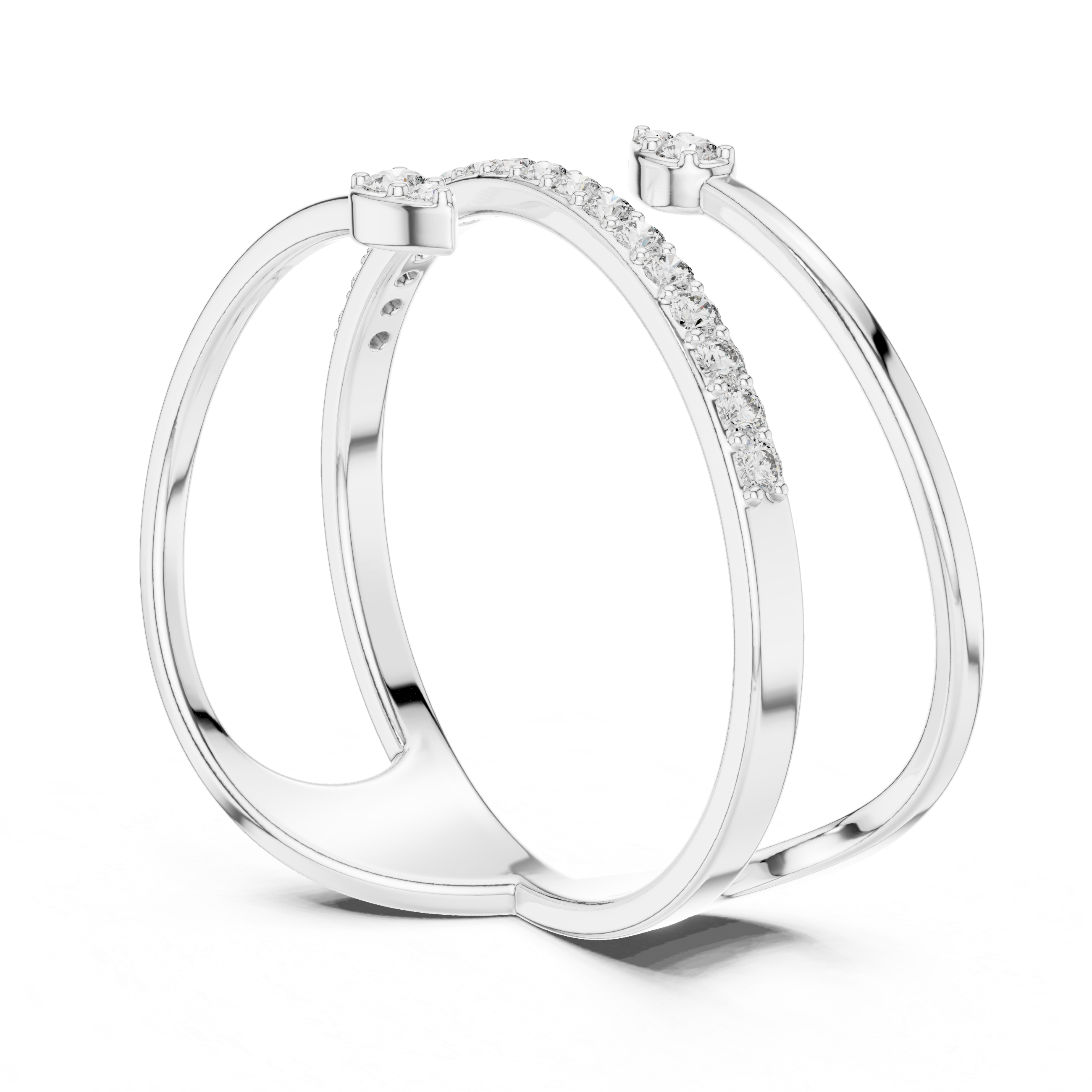 Y-shaped necklace with dangling charm.