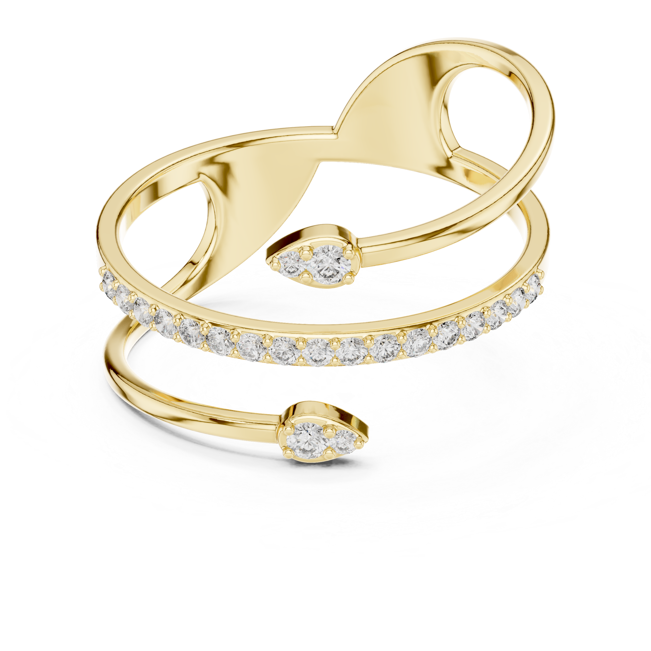 Link bracelet with rectangular segments.