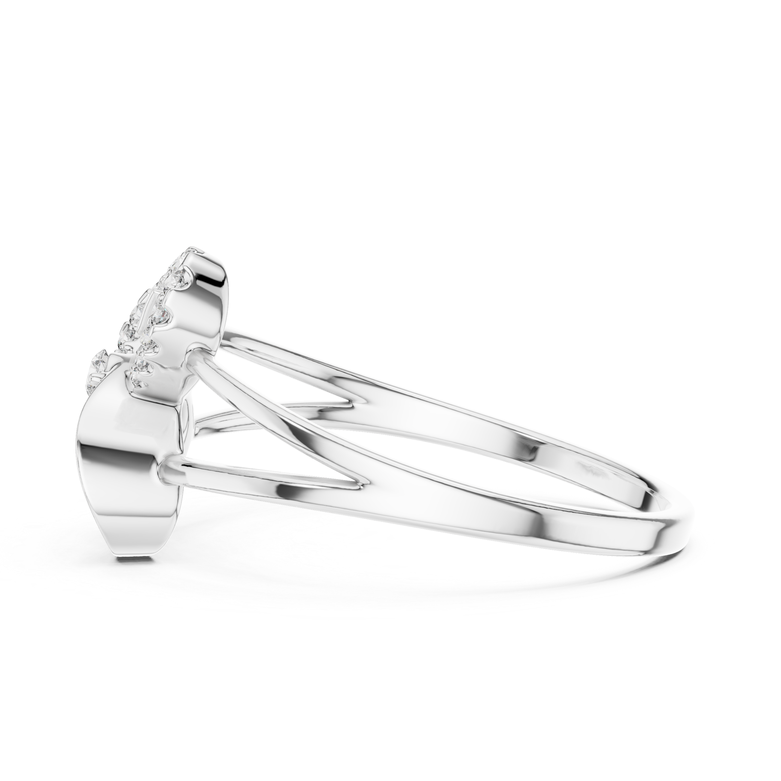 Multi-layer ring with stacked band design.
