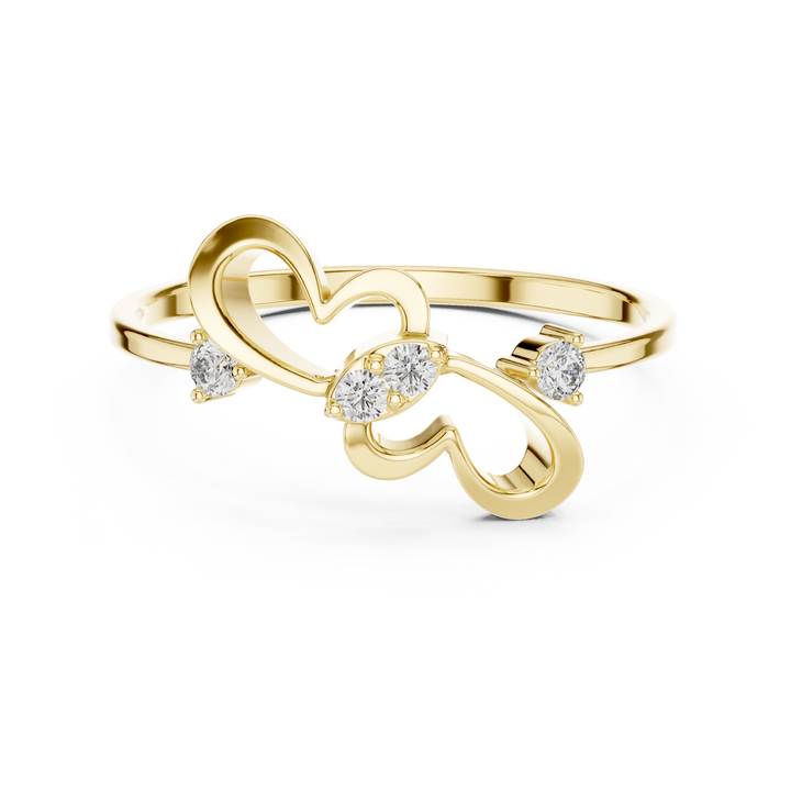 Diamond hoop earrings with polished finish.
