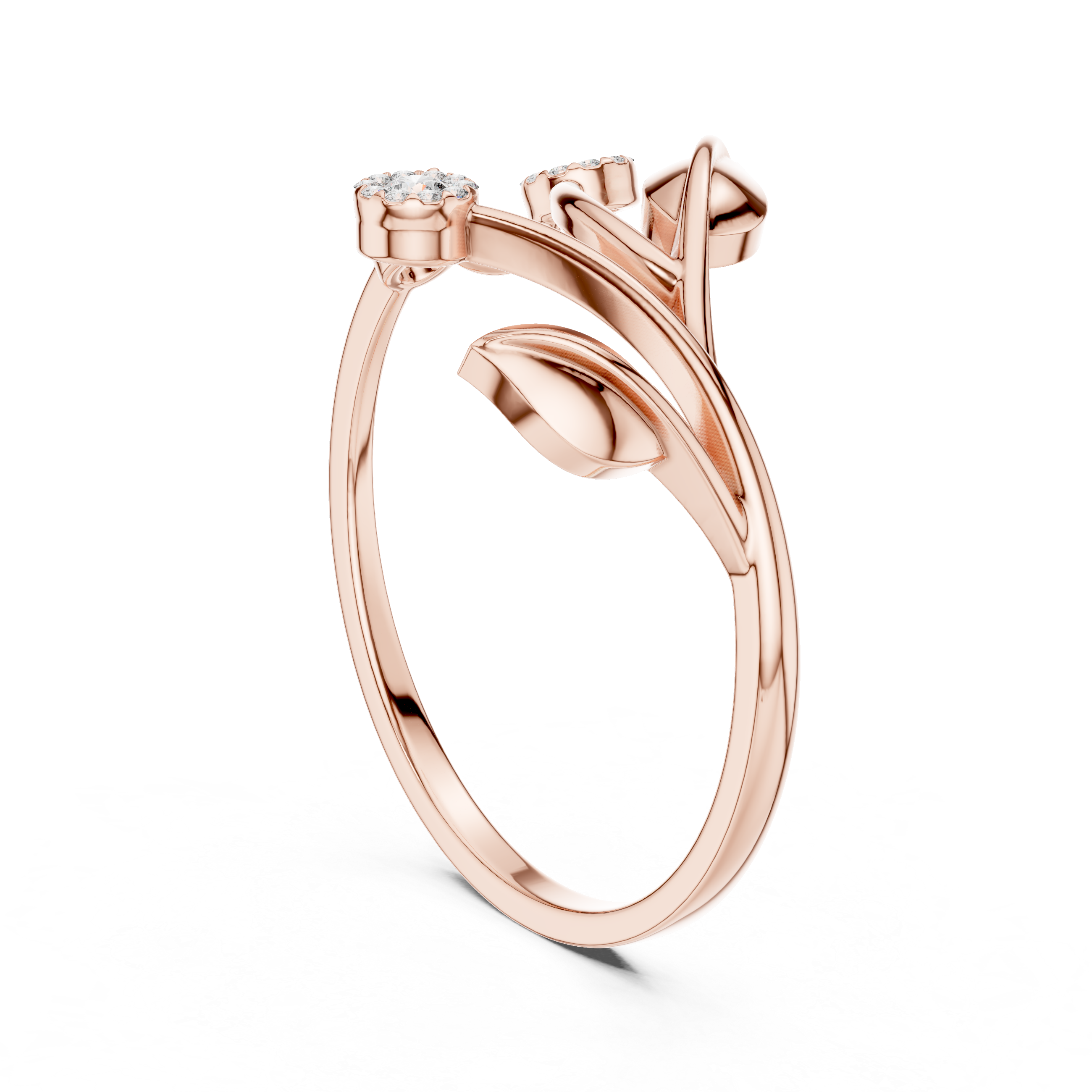 Small diamond hoop earrings with polished finish.