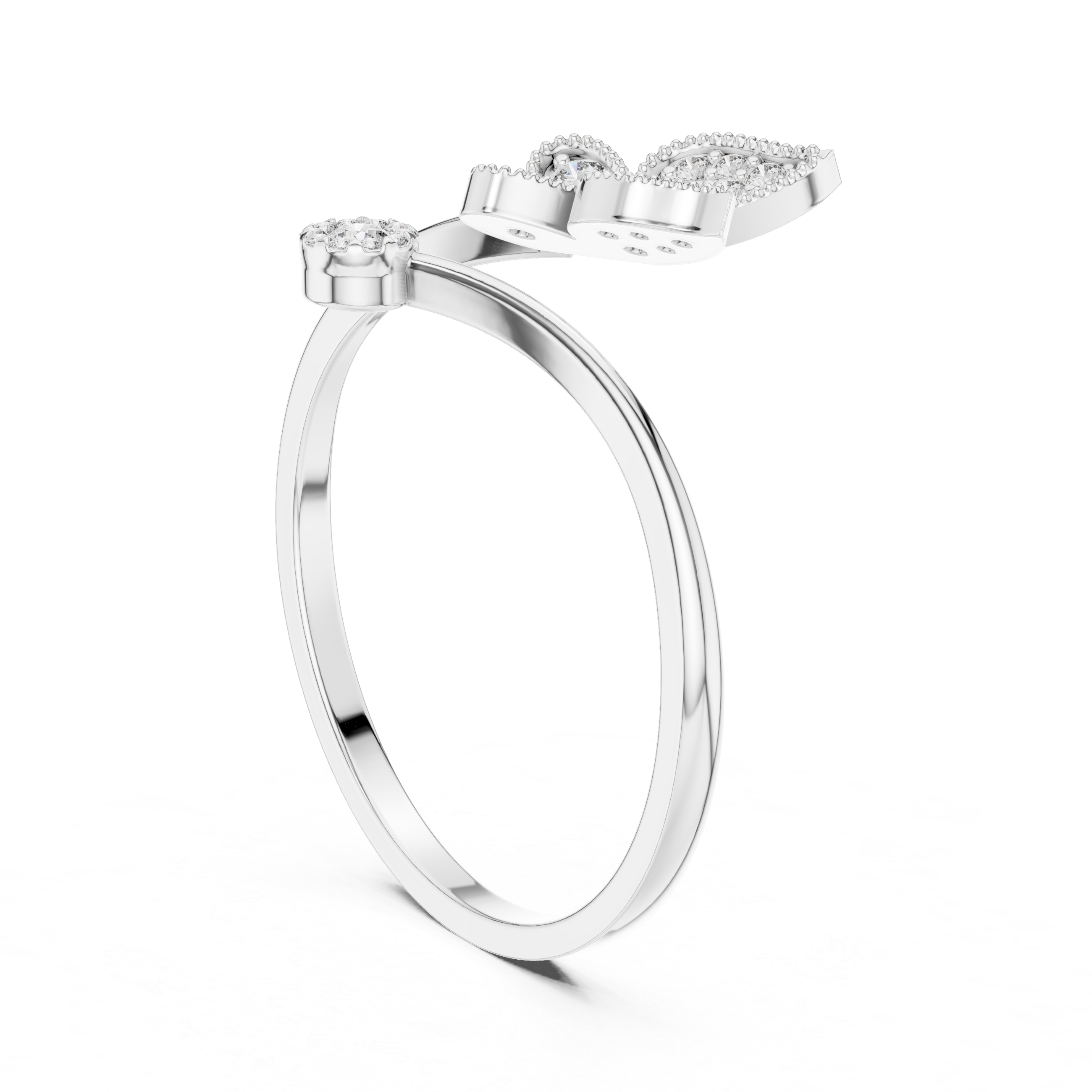 Thin diamond bracelet with elegant glow.