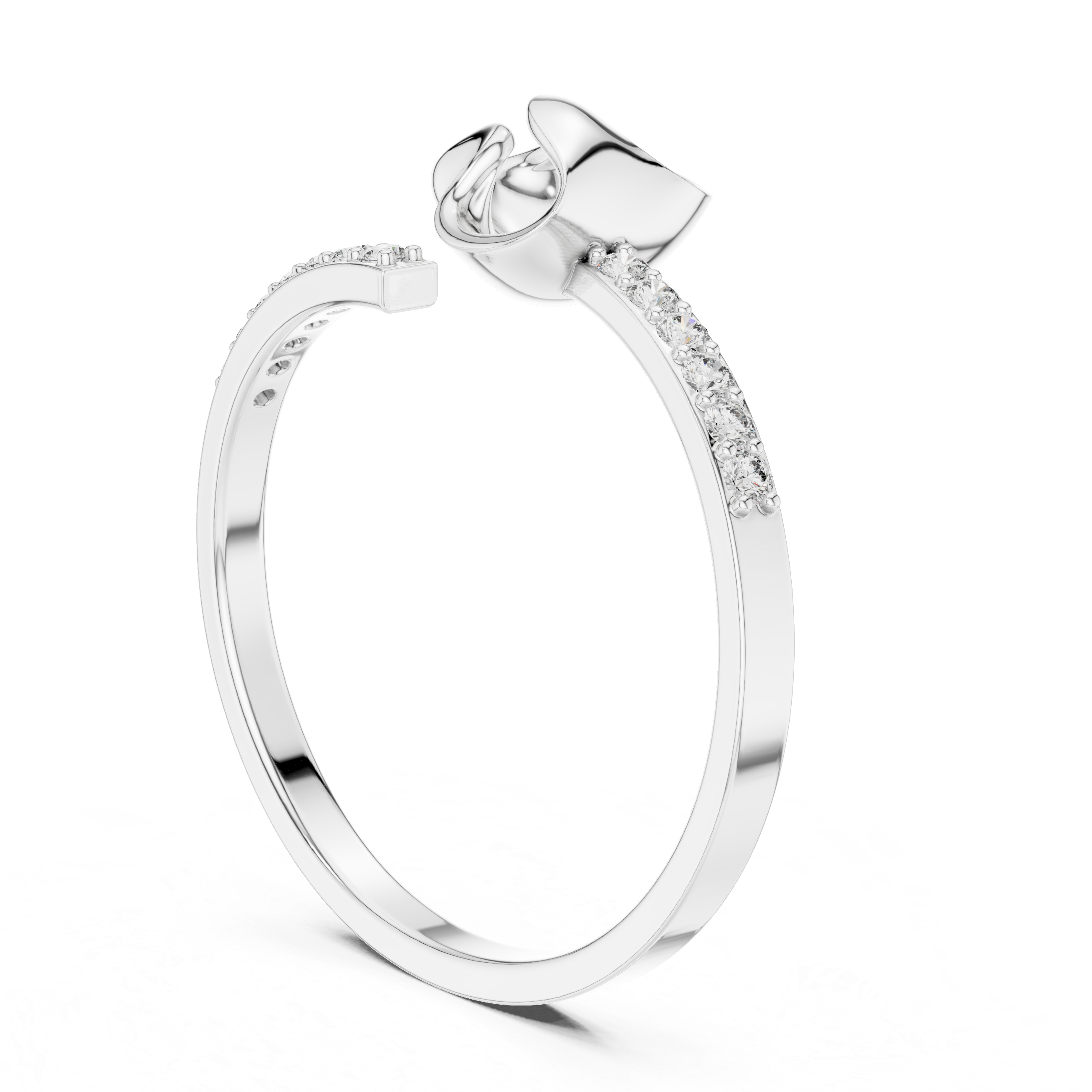 Classic bridal collar necklace with smooth polish.
