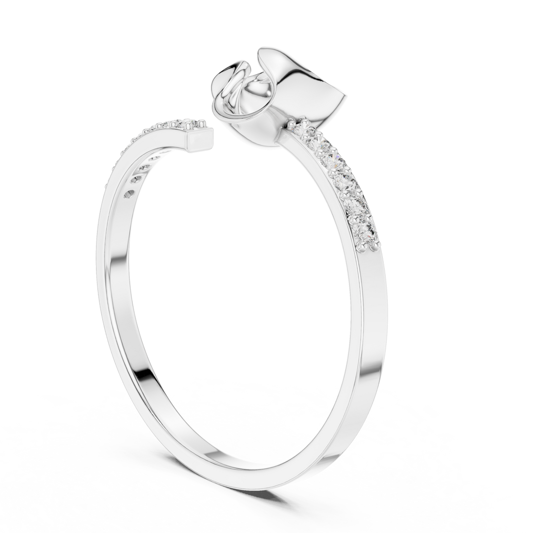 Classic bridal collar necklace with smooth polish.