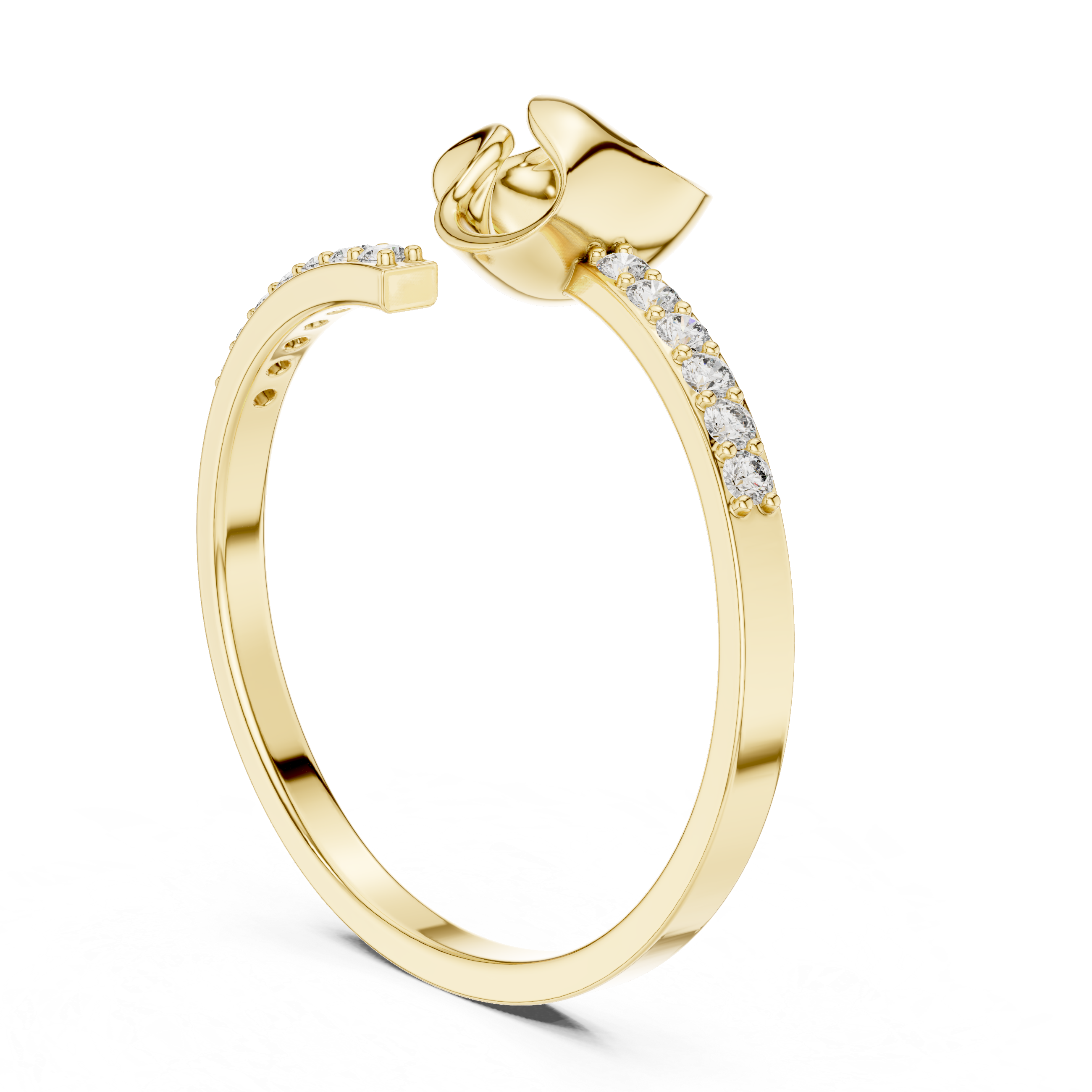 Tiny diamond nose stud with minimal look.