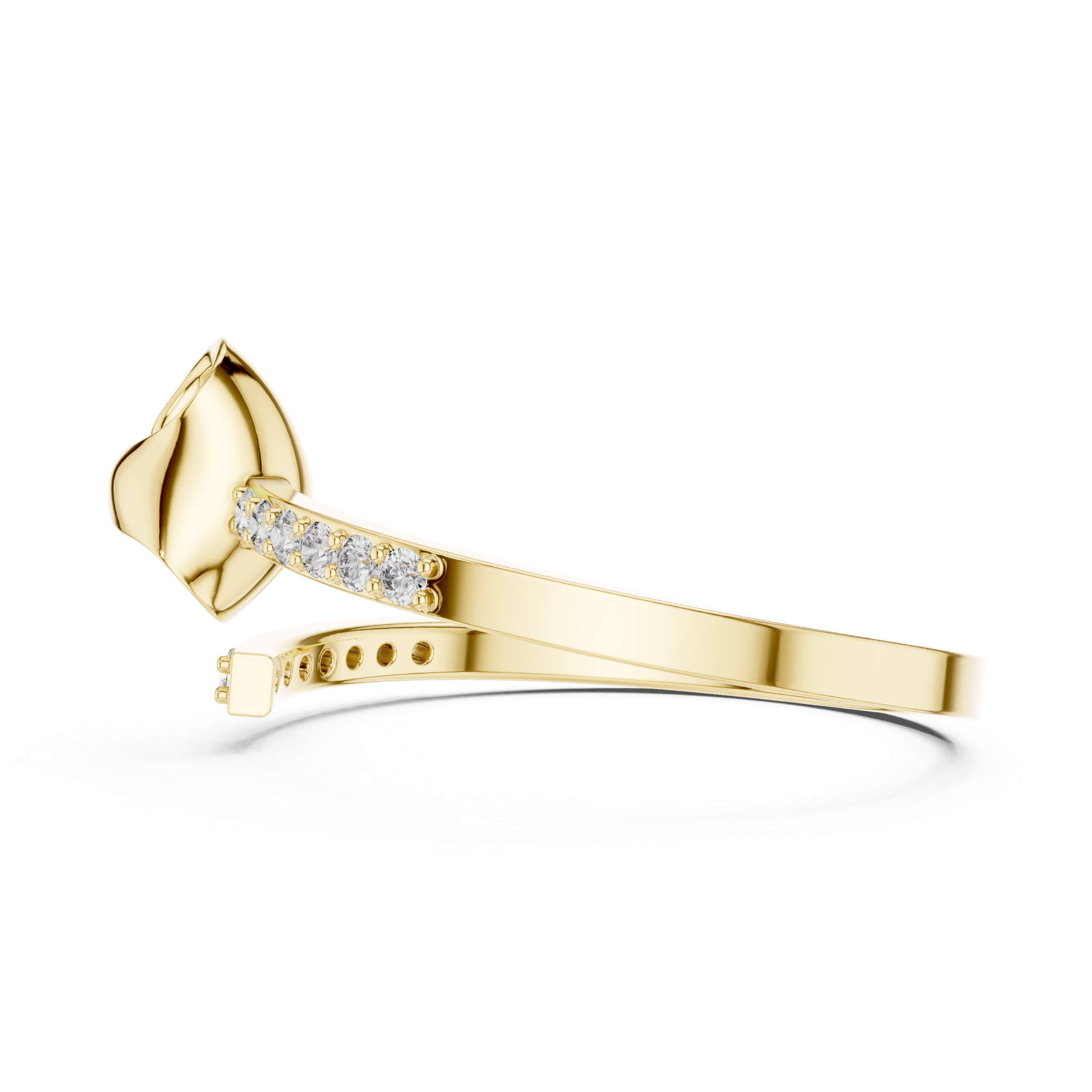 Gold anklet with polished chain design.