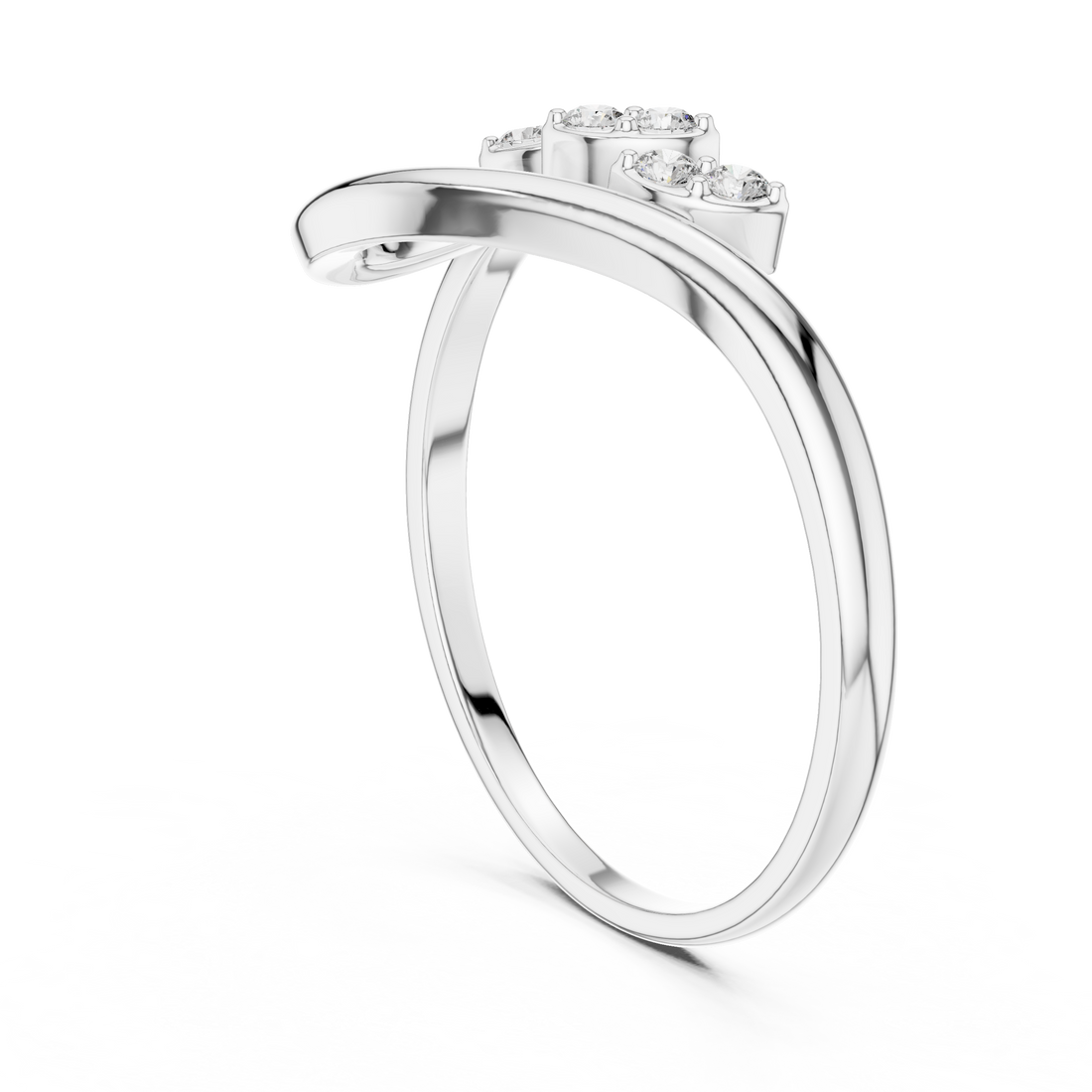 Gold engraved toe ring with floral motif.