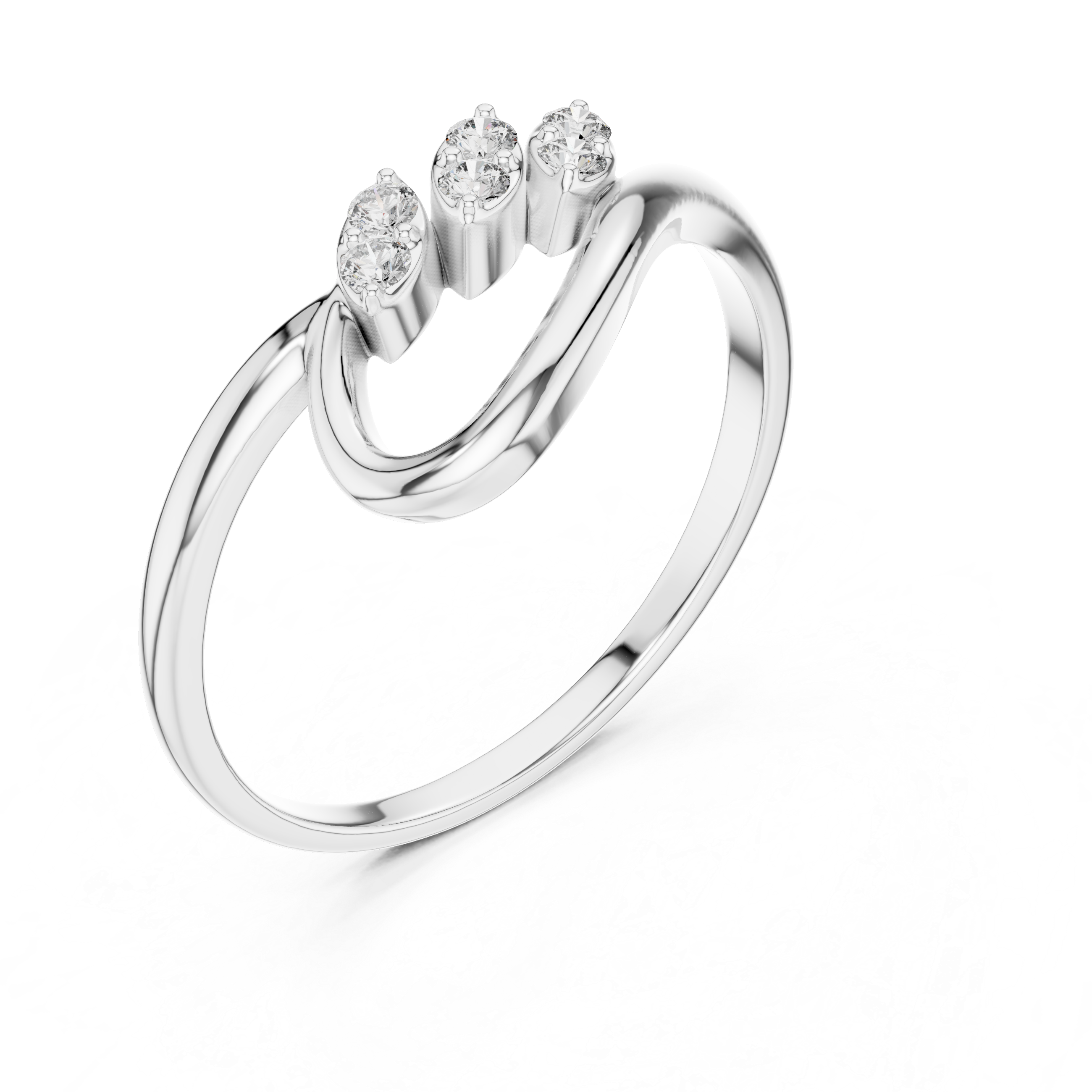 Silver adjustable toe ring with modern design.