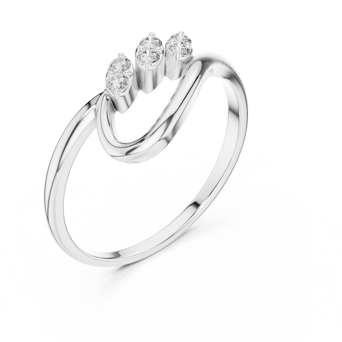 Silver adjustable toe ring with modern design.