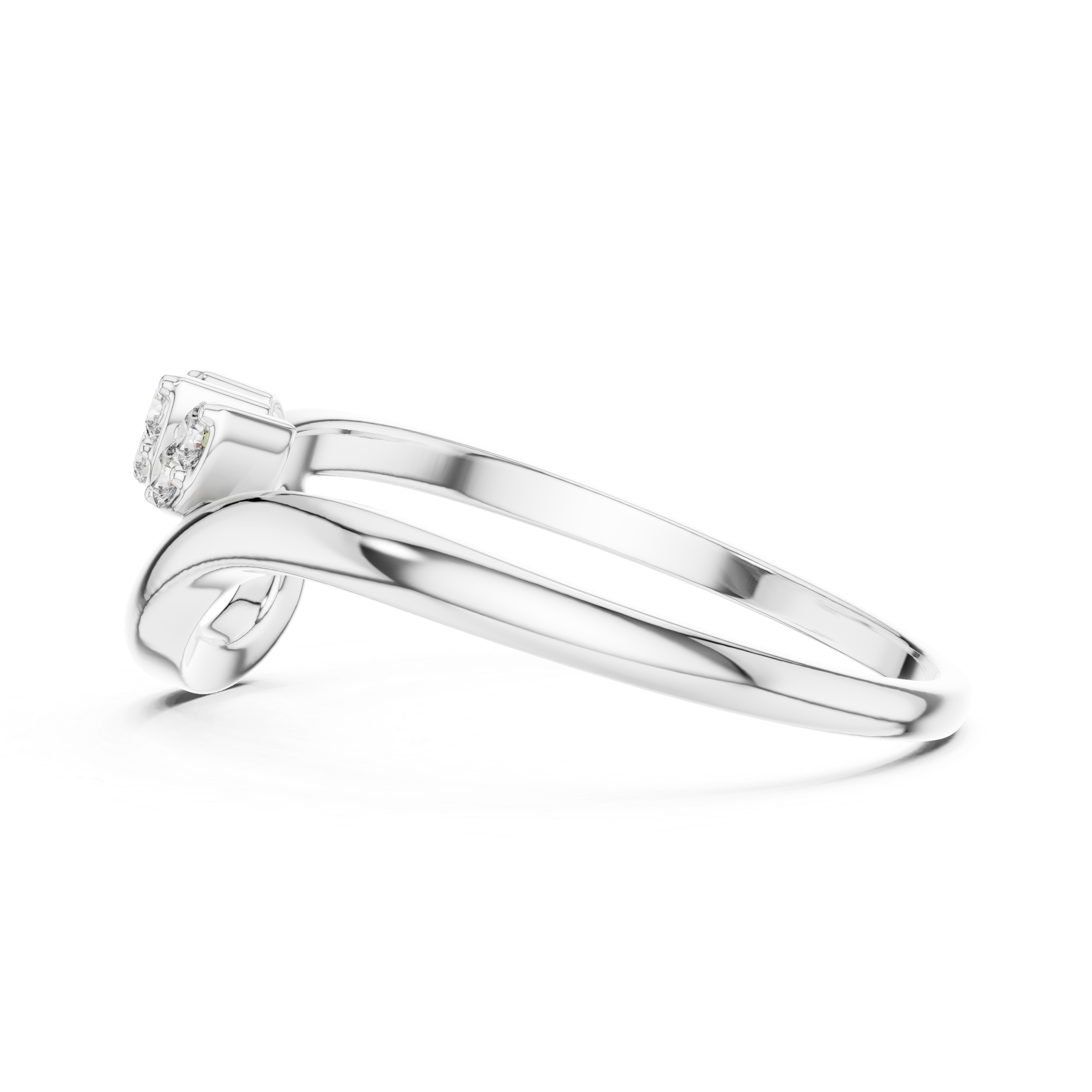 Decorative gemstone toe ring with bright shine.