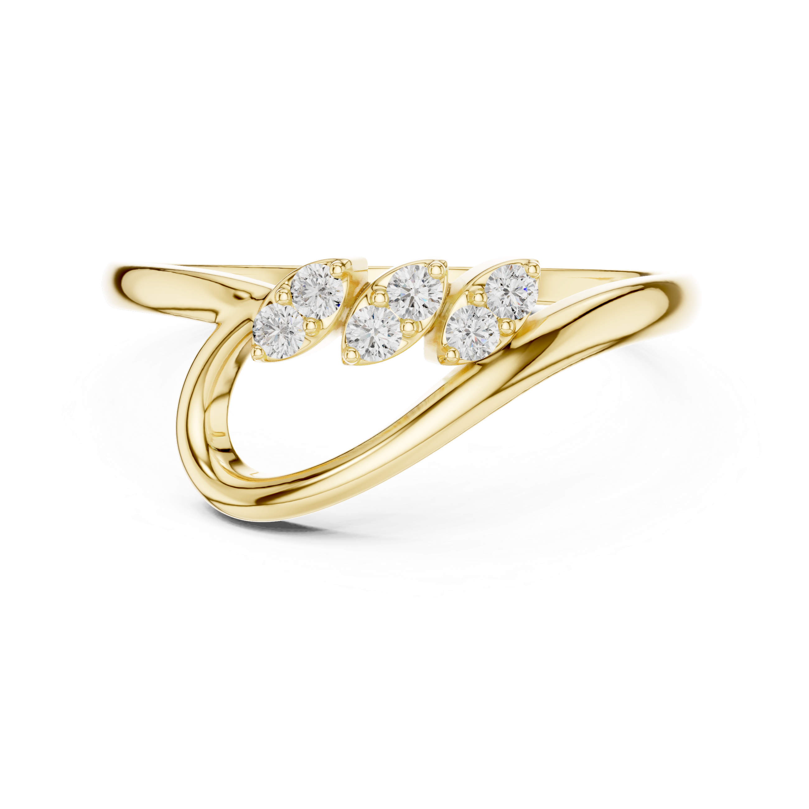 Diamond brooch with brilliant sparkle.