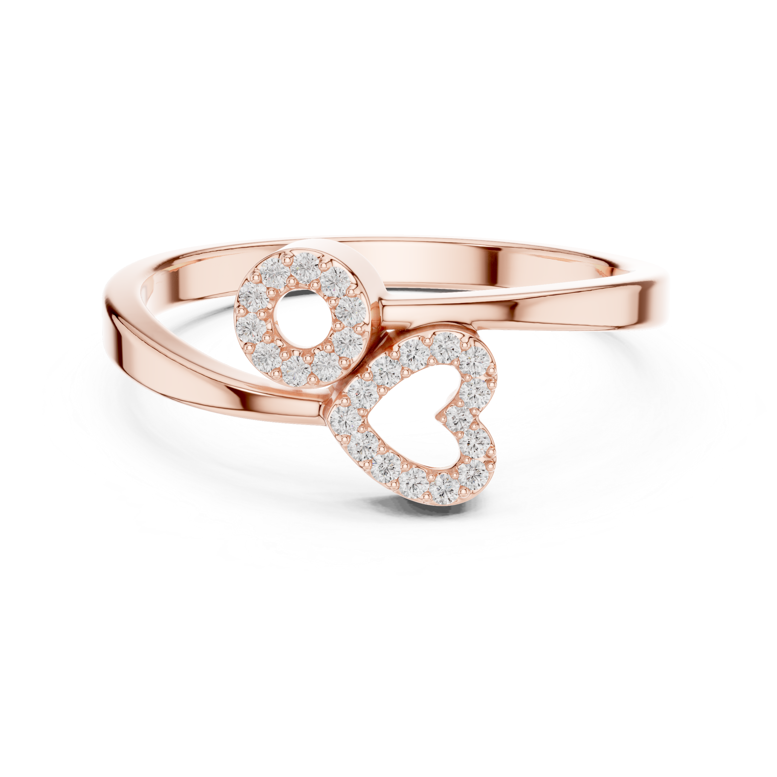Halo cocktail ring with diamond border.