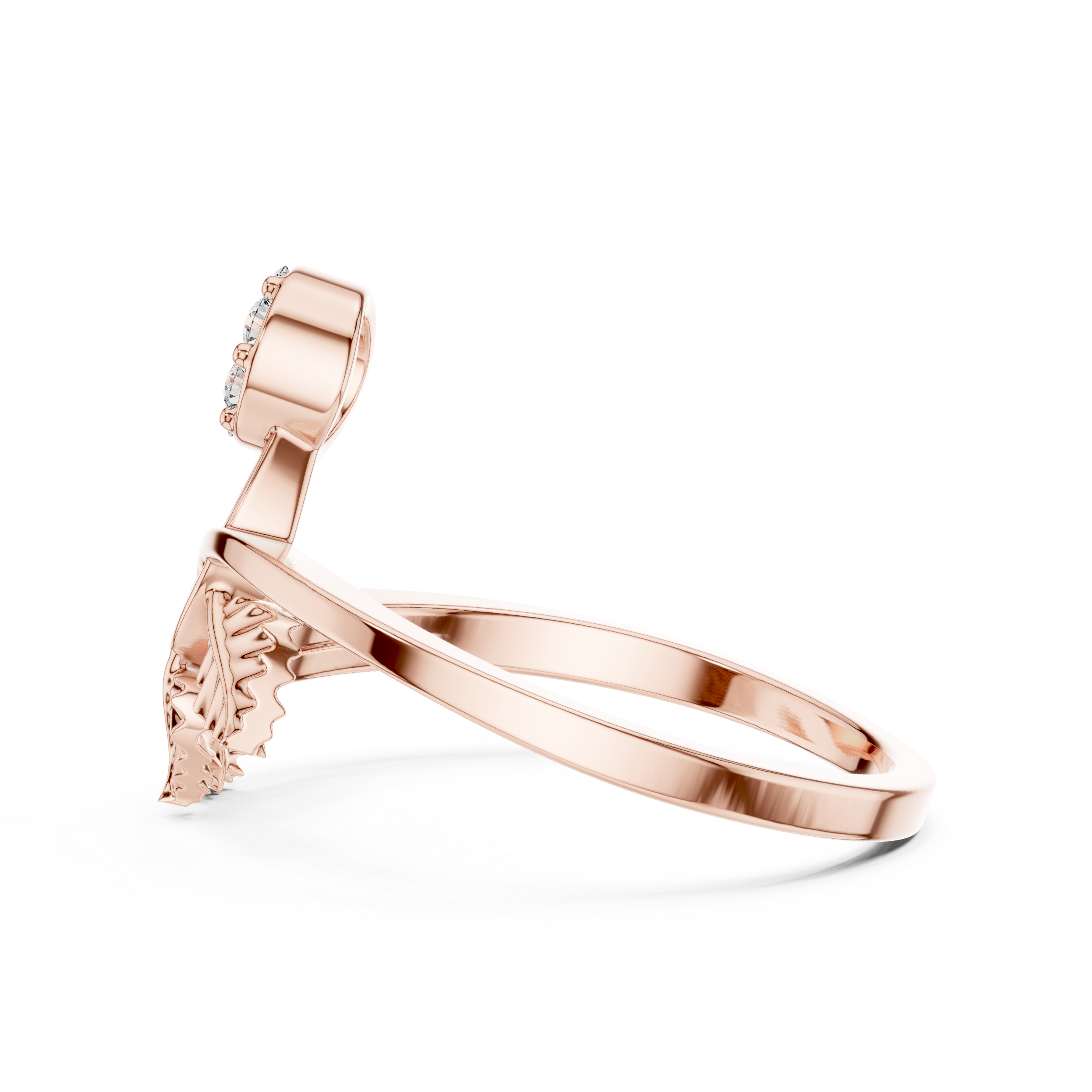 Engraved cuff bracelet with decorative pattern.