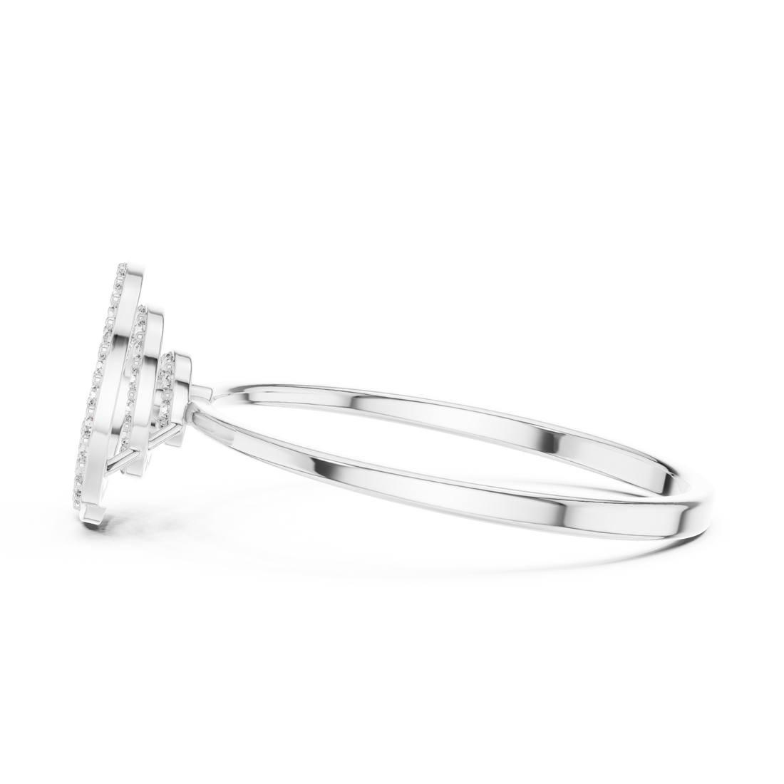 Eternity ring with continuous diamond sparkle.