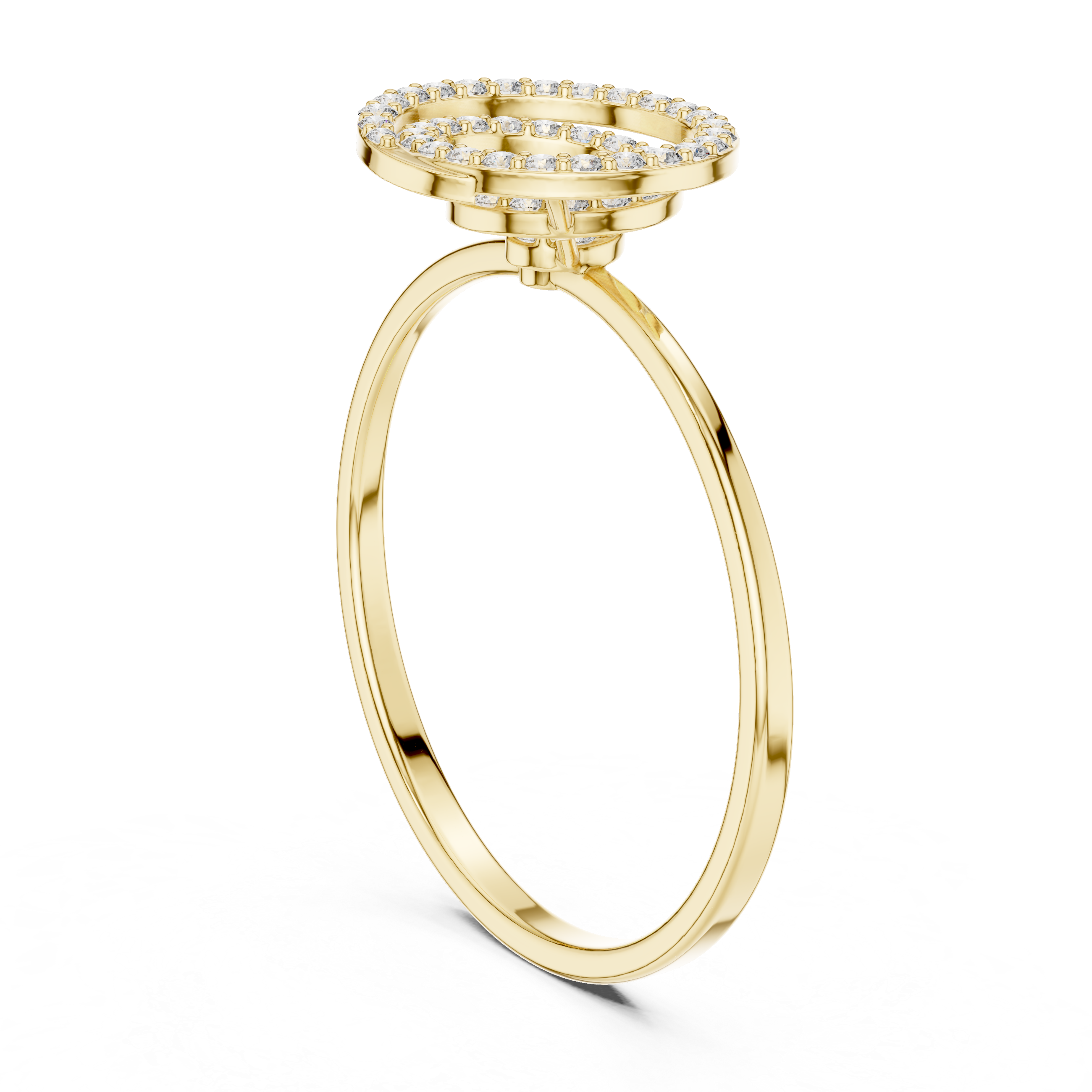 Promise ring with simple modern band.